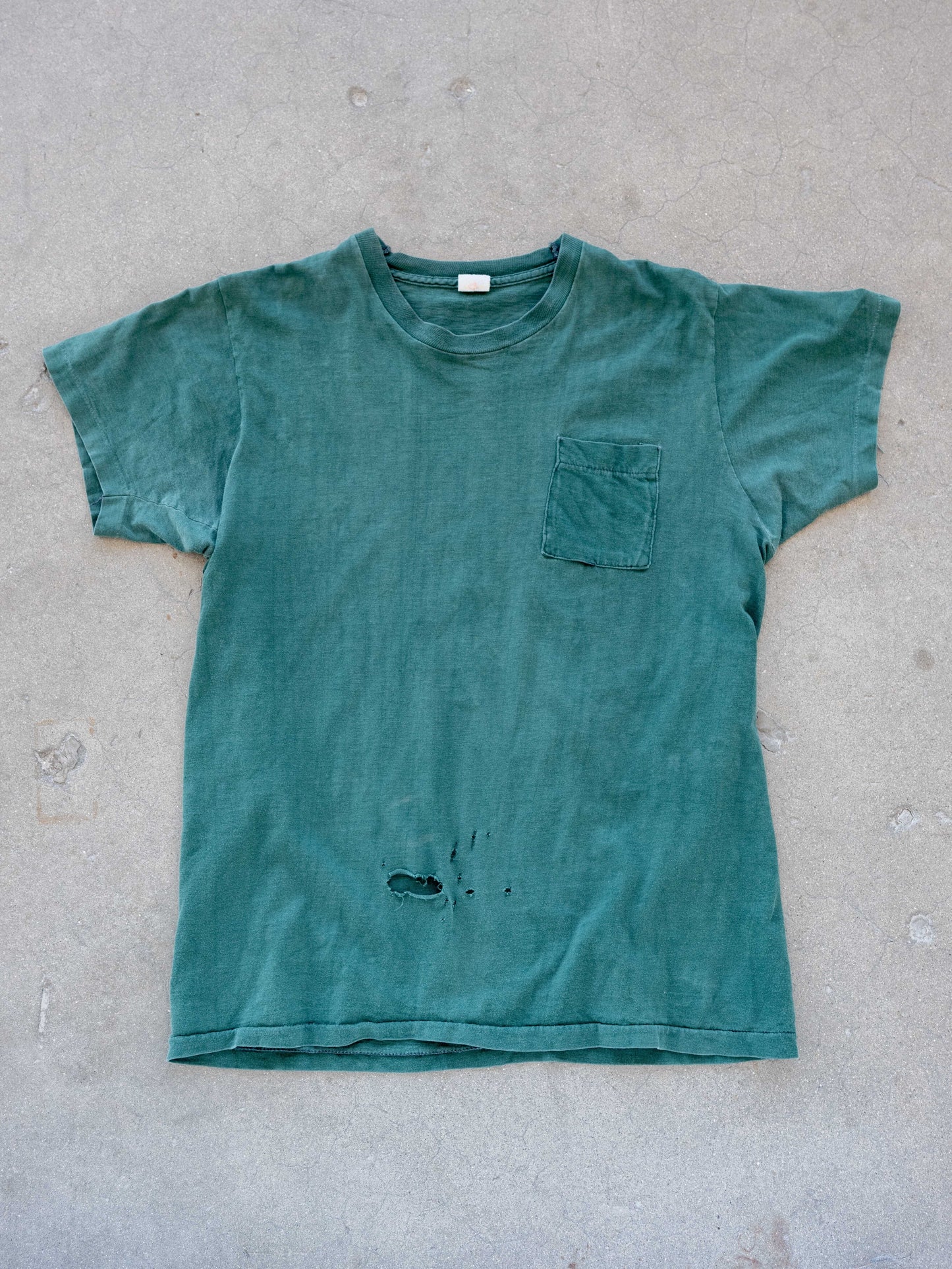 1980’s Thrashed Green Pocket Tee