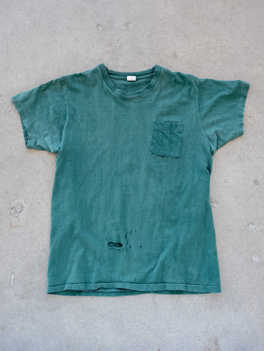 1980’s Thrashed Green Pocket Tee