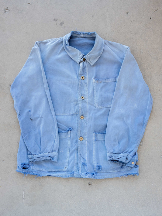 1950’s/1960’s French Chore Jacket with Fading and Distressing