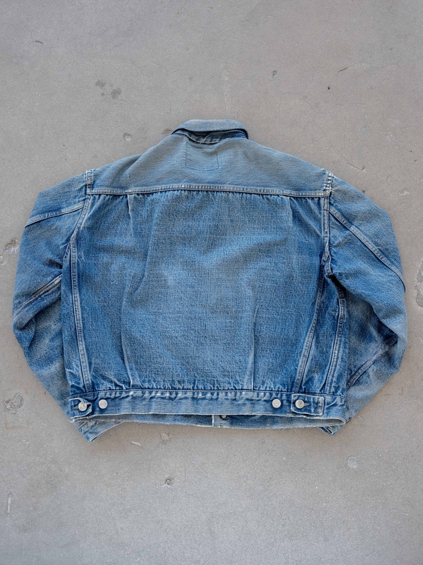 1950's Levi's 507XX Type Two Jacket with Distressing and Repairs Size 46