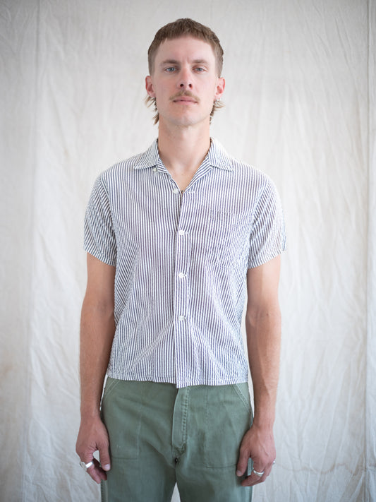 1960’s Striped Seer Sucker All Cotton (Size Small/Medium)
