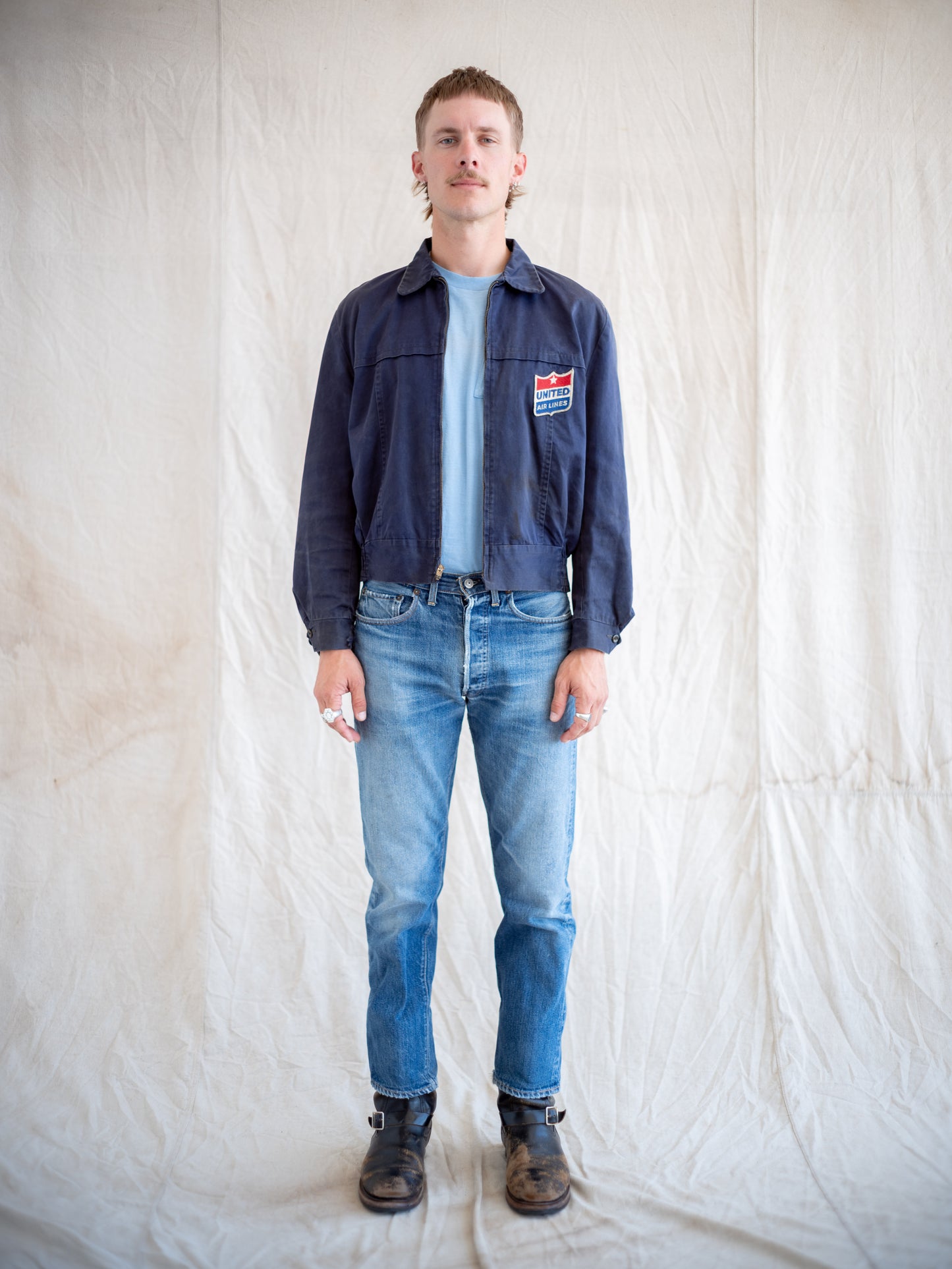1950’s/1960’s Distressed Gabardine Blend Work Jacket