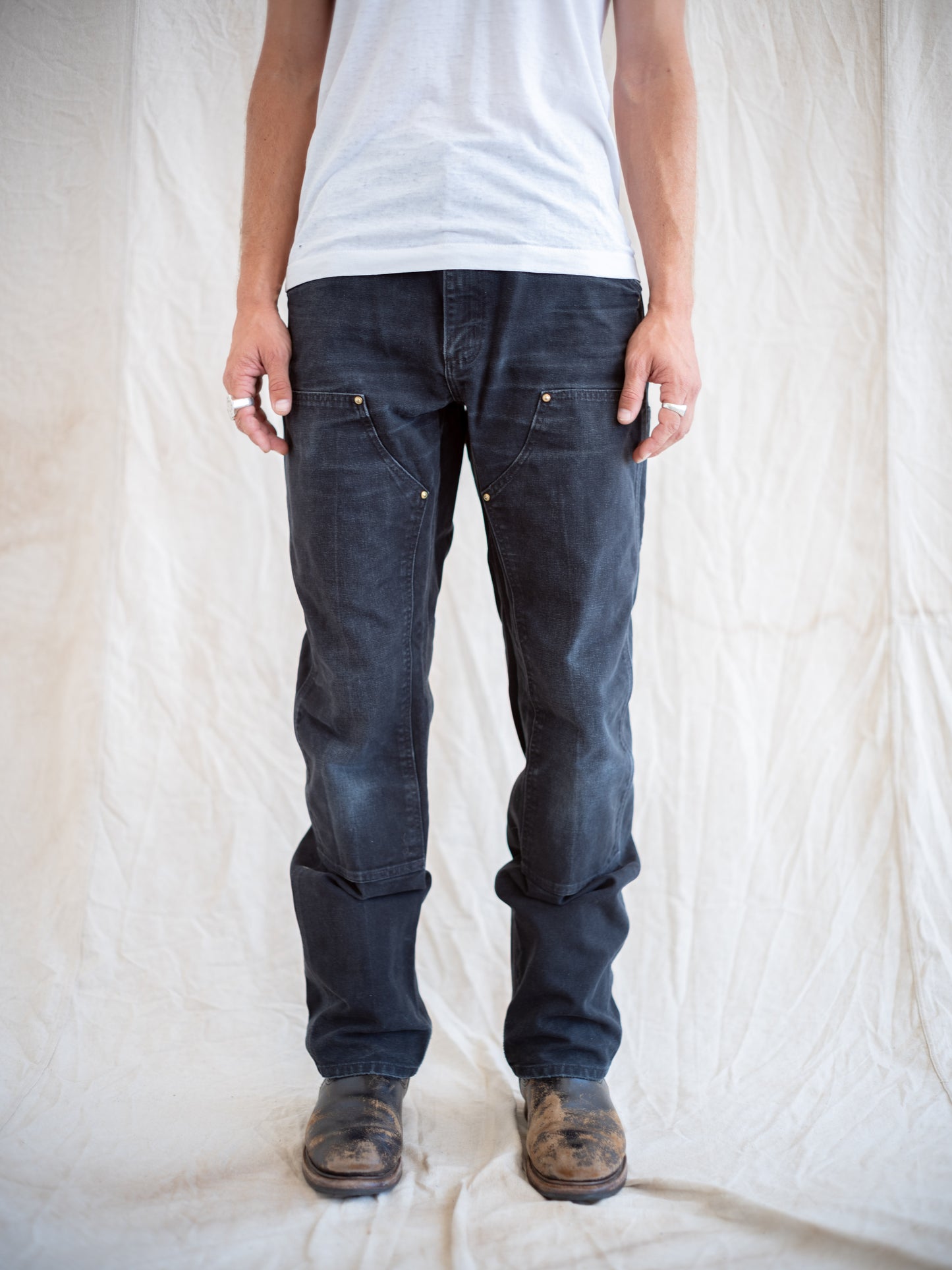 1990’s Black Carhartt Doubleknees with Great Wear 32W