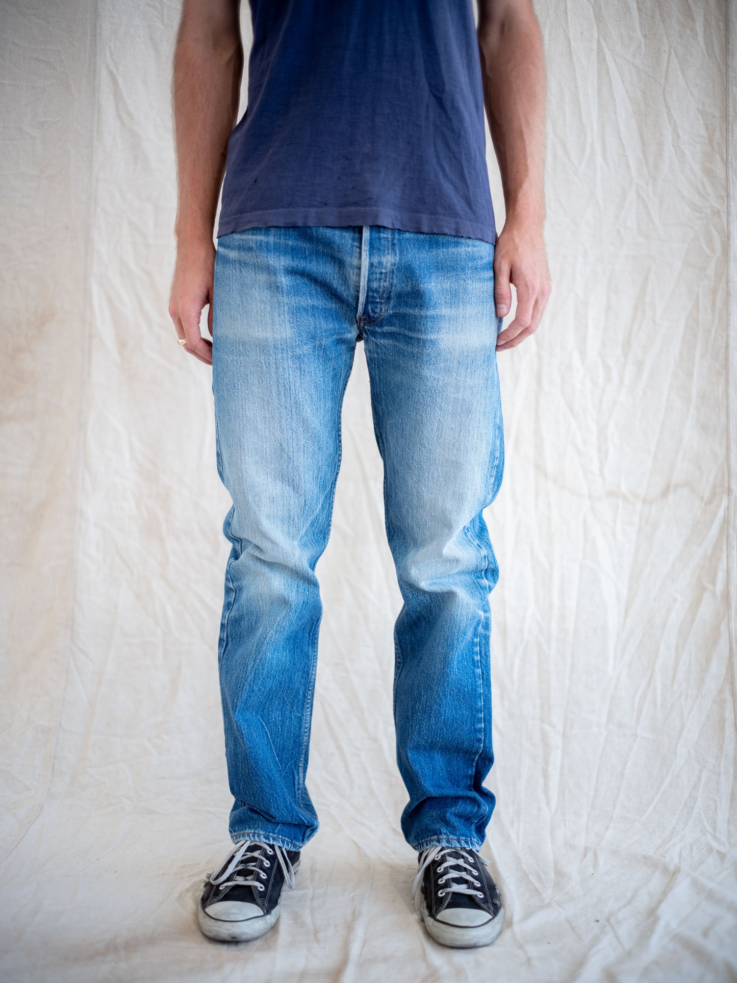 1980’s Levi’s 501 with Great Whiskering and Wash 34W