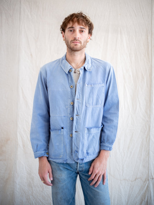 1950’s/1960’s French Chore Jacket with Fading and Distressing (Size Medium/Large)