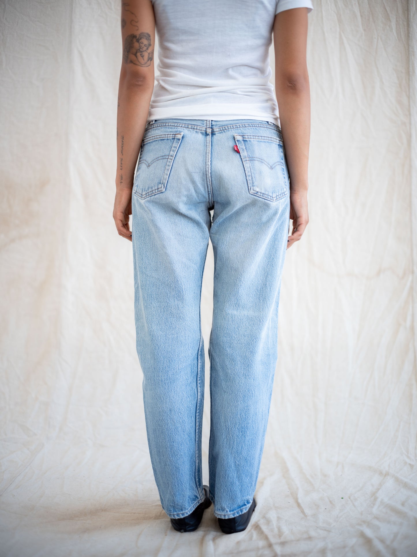 1980’s Levi’s 701 in a Light Midwash with Character 30W
