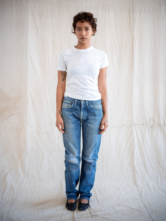 1960’s Levi's 502 Big E Selvedge with Paint, Wear, and Repairs 30W