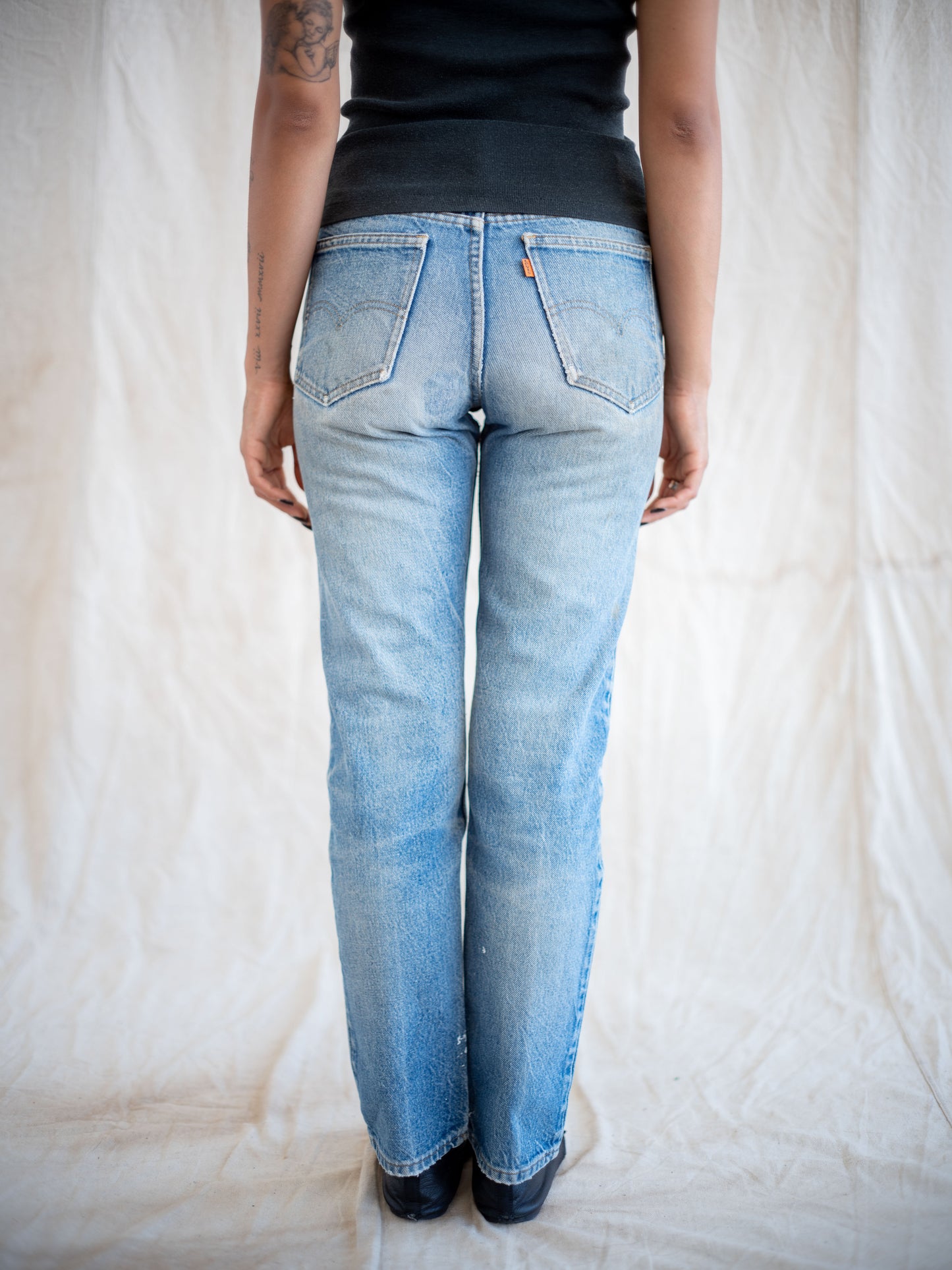 1980’s Levi’s 505 with Whiskering and Dirtwash 30W