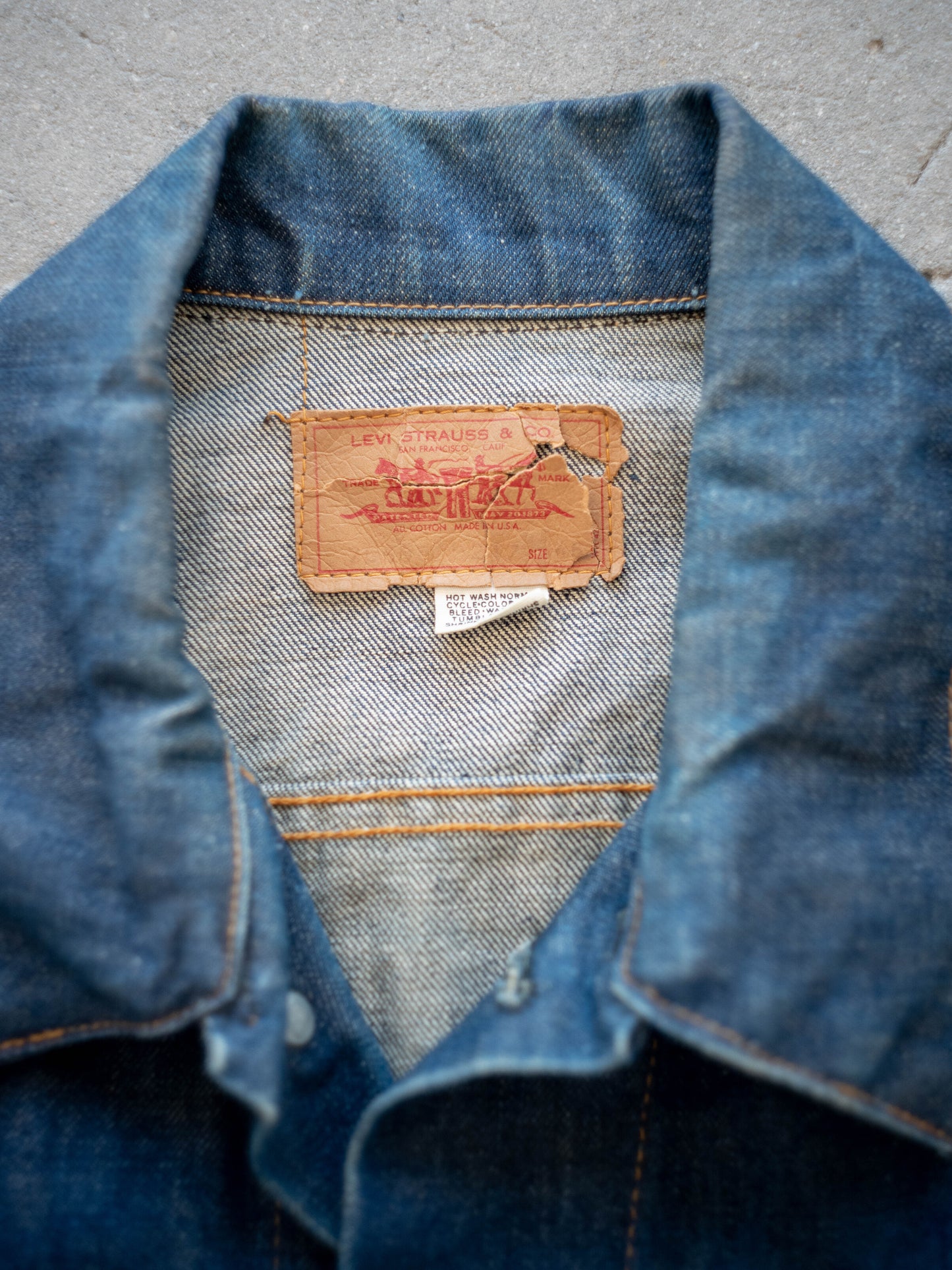 1960’s Levi’s Big E Type 3 Size 46 Extremely Dark
