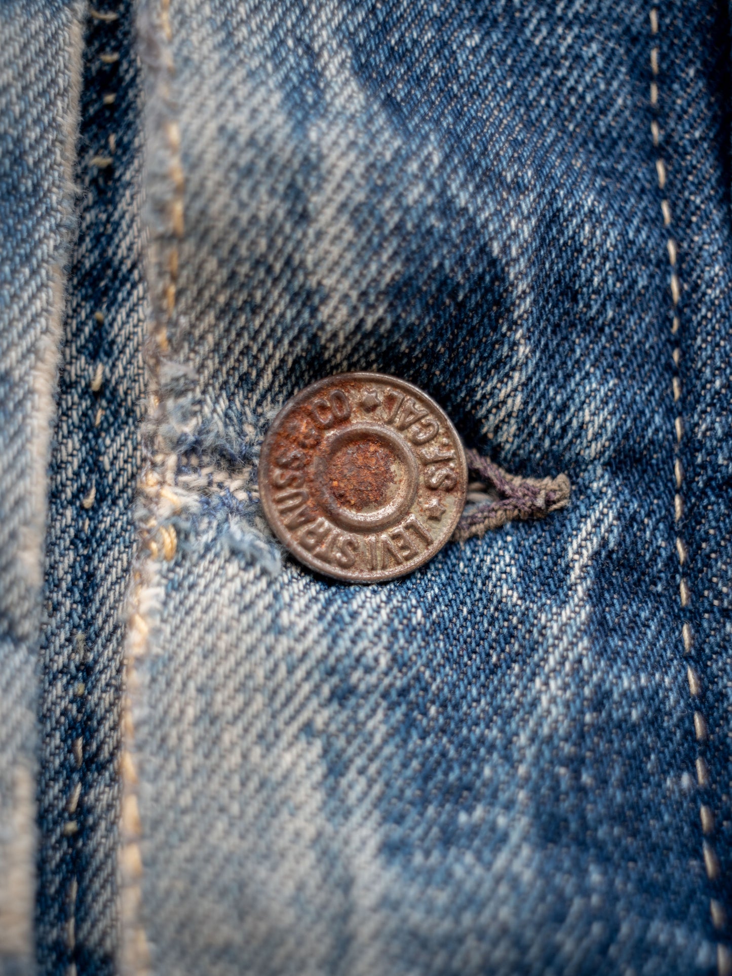 1950's Levi's 507XX Type Two Jacket with Wear and Fading (Size 40)