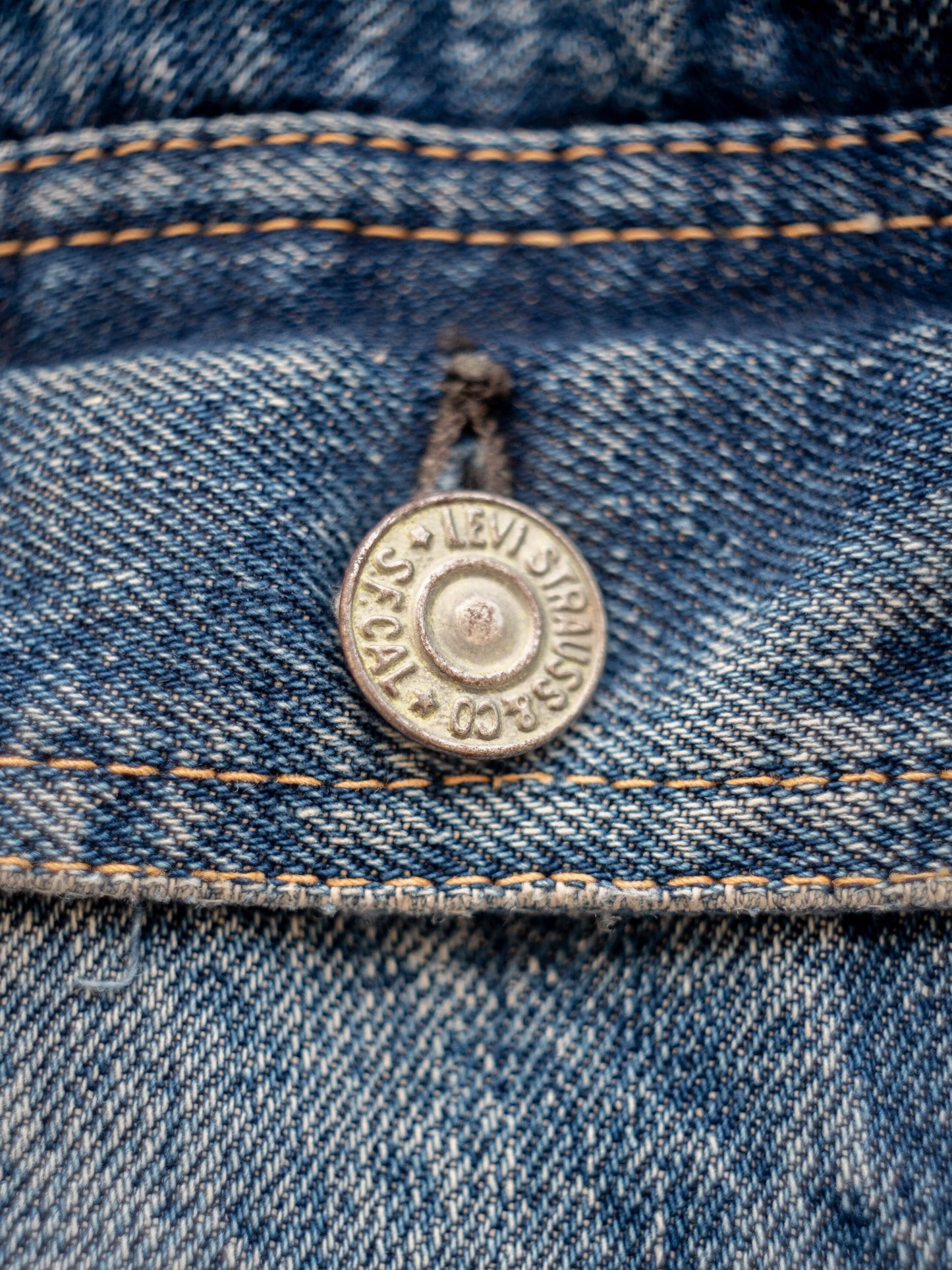 1950's Levi's 507XX Type Two Jacket with Wear and Fading (Size 40)