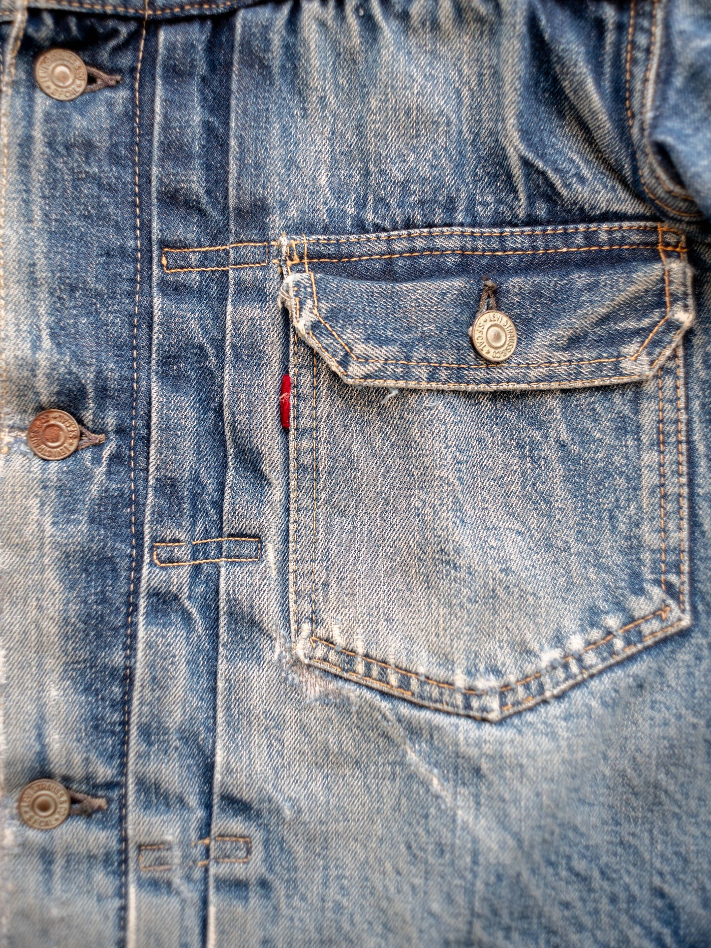 1950's Levi's 507XX Type Two Jacket with Wear and Fading (Size 40)