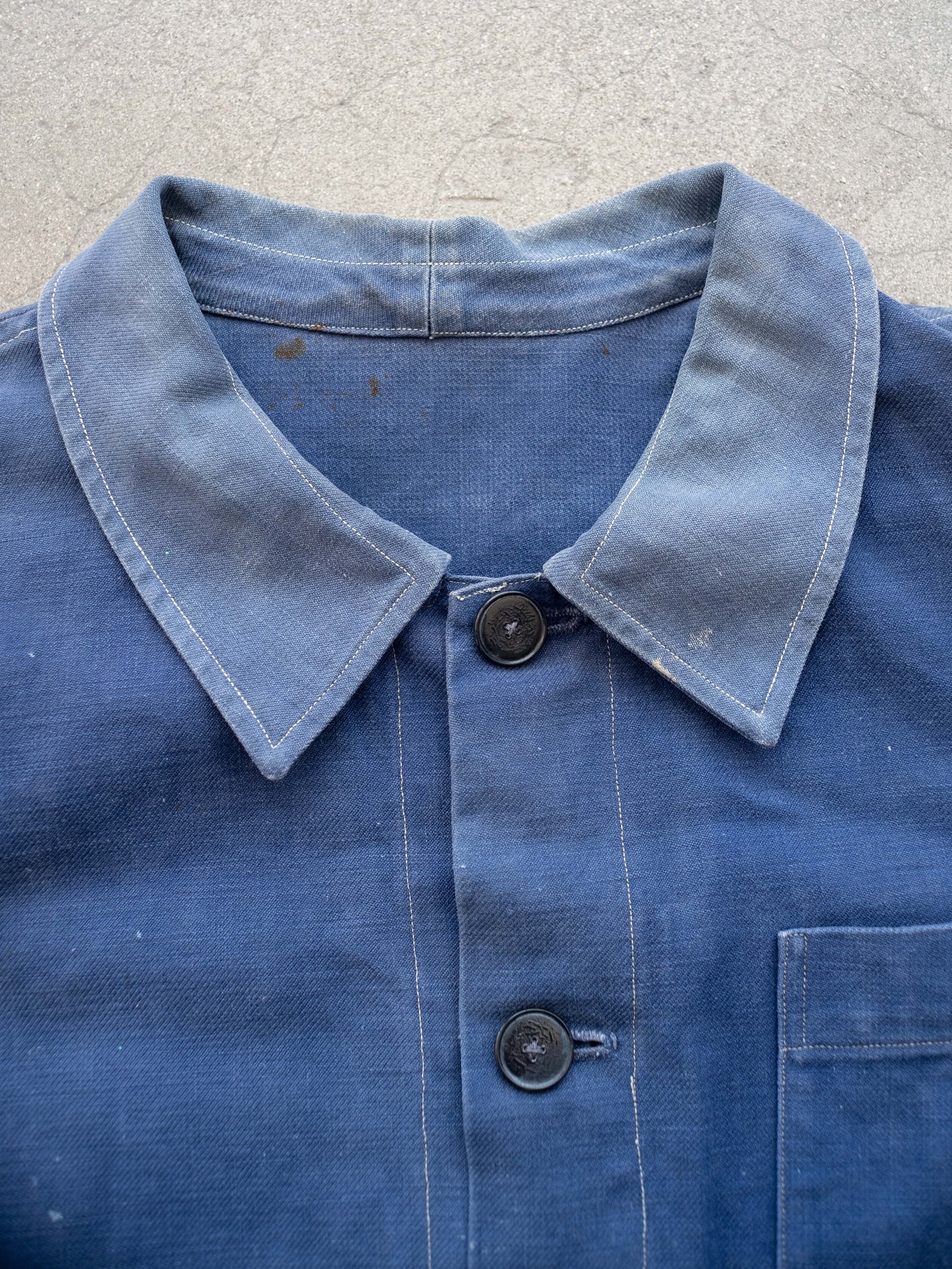 1950’s French Type One Style Jacket with Beautiful Fading Character (Size Large)