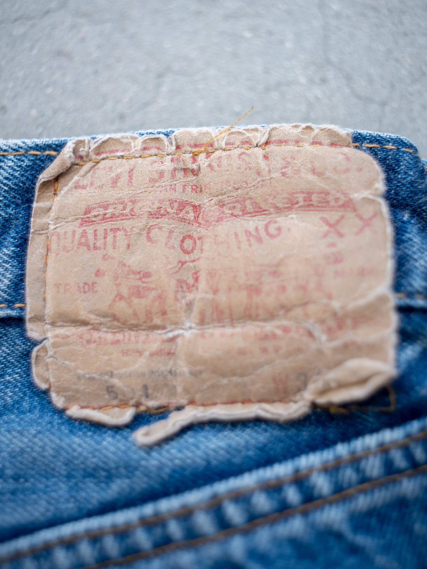 1980’s Levi’s 501s Redlines in a Midwash with Character 32W