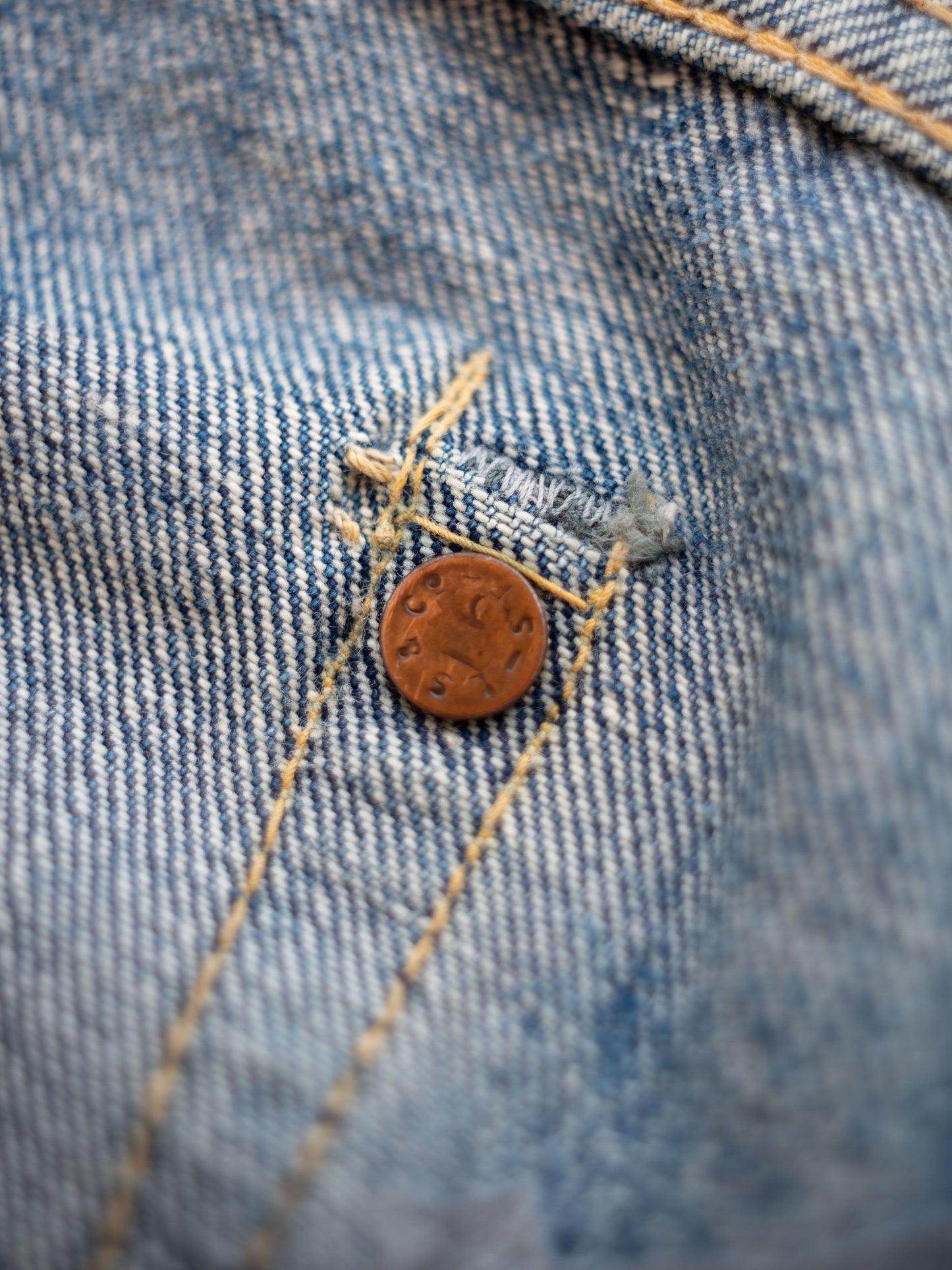 1950’s/1960’s Levi’s 501XX Big E Hidden Rivets with Repairs 30W