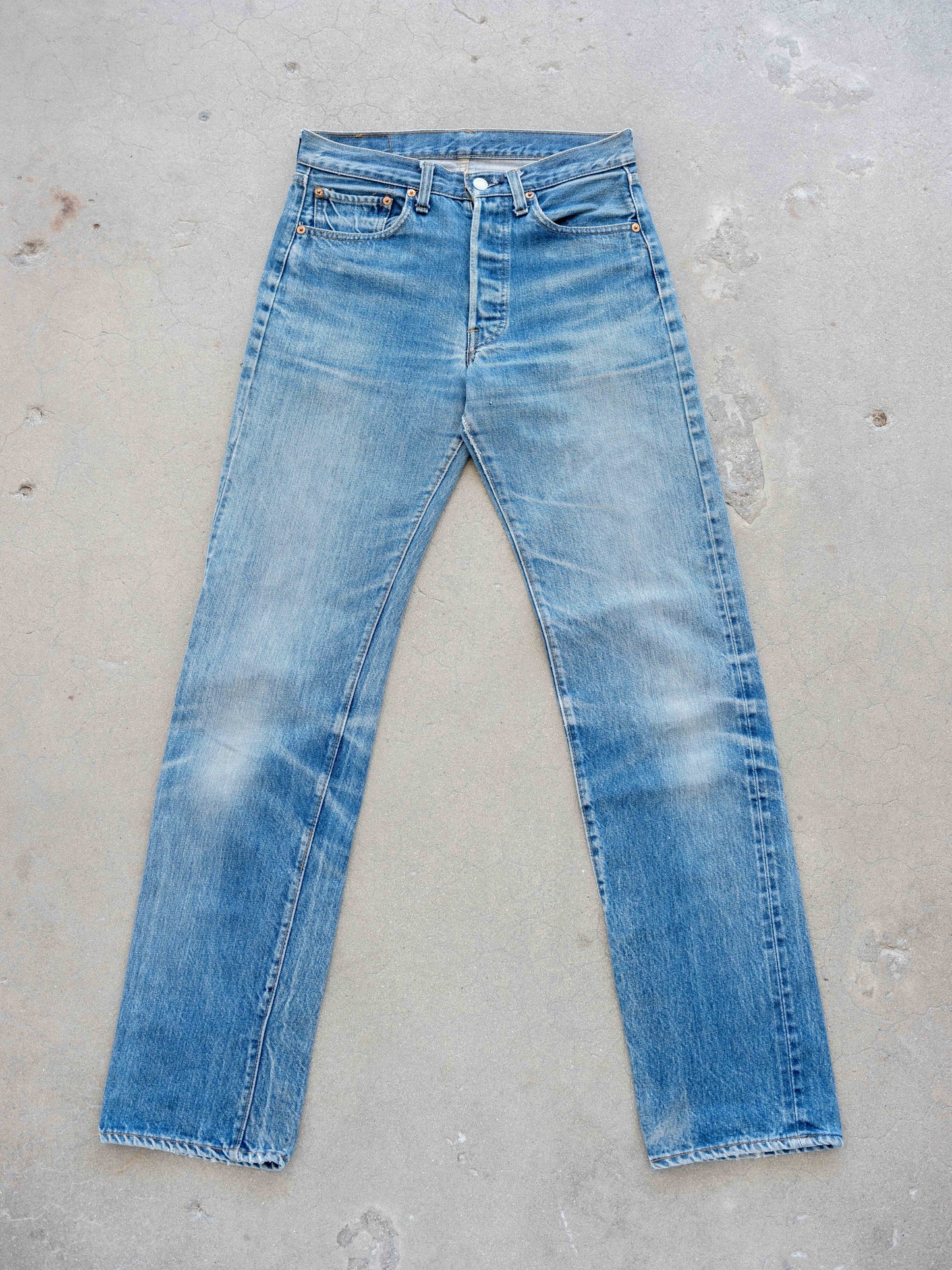 1970’s/1980’s Levi’s 501 Redlines with Whiskering in a Midwash 31W