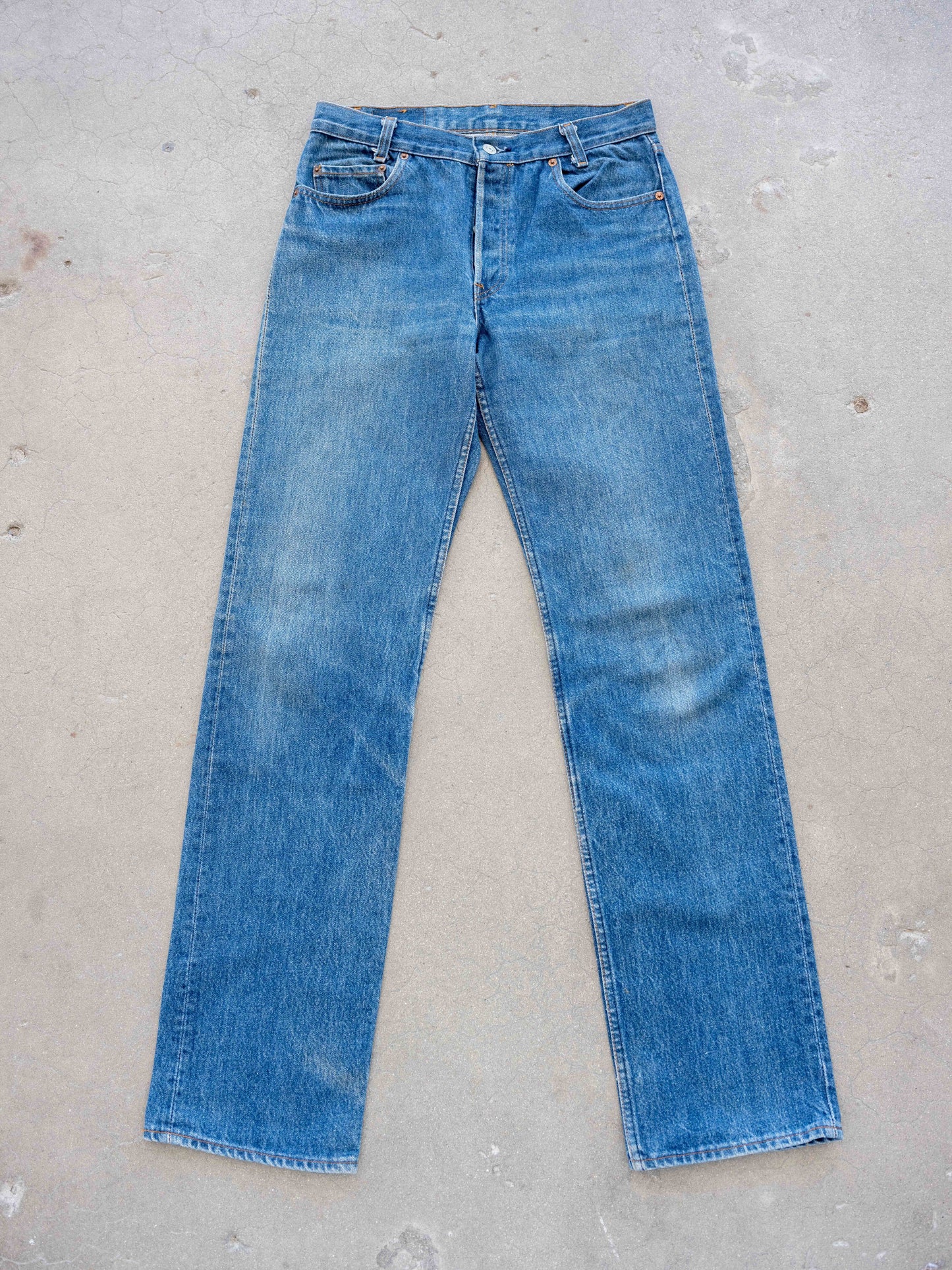 1980’s Levi’s 701s Student Fit in a Darkwash 30W