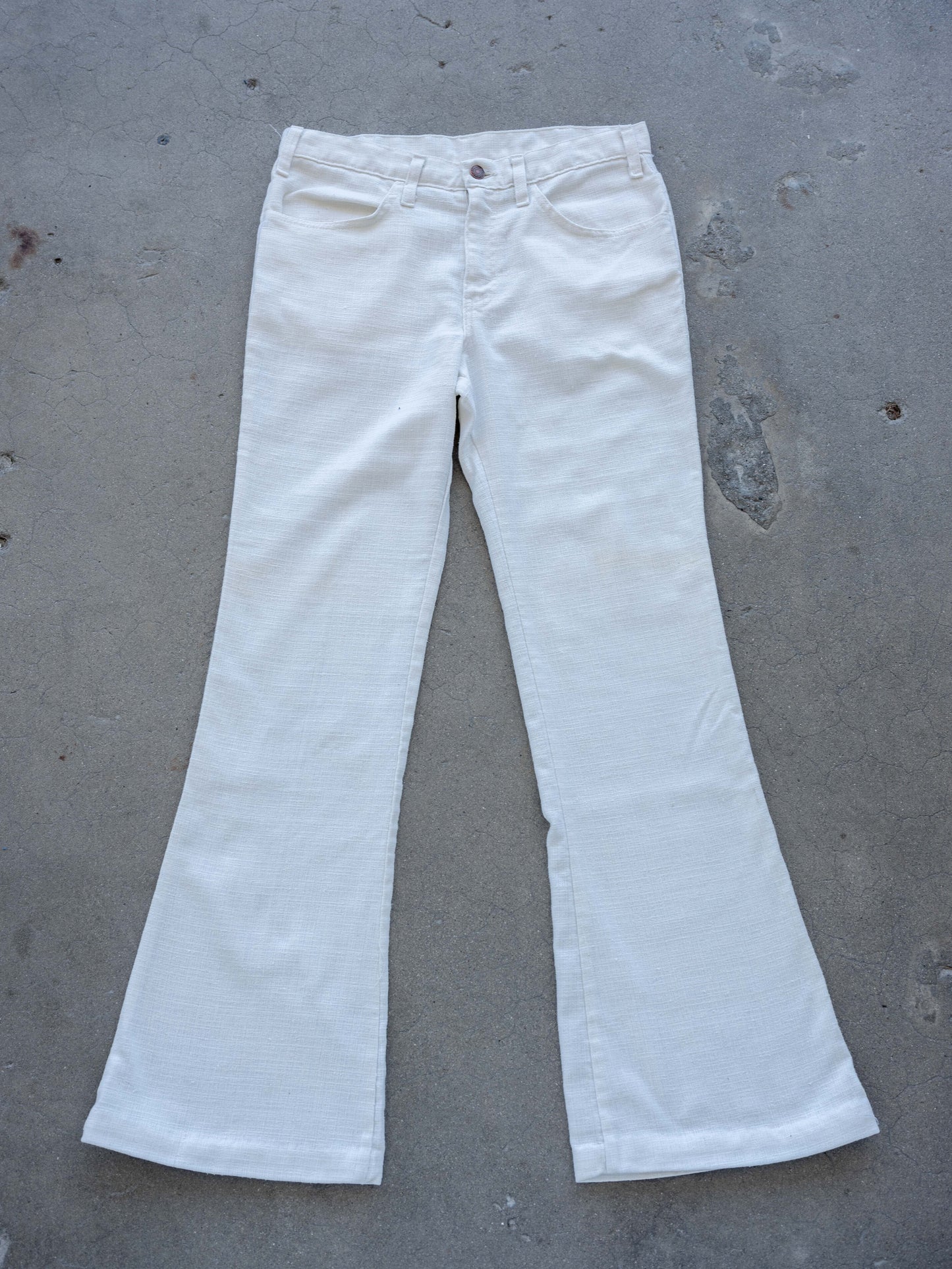 1970’s Levi’s Linen White Bellbottoms 32W
