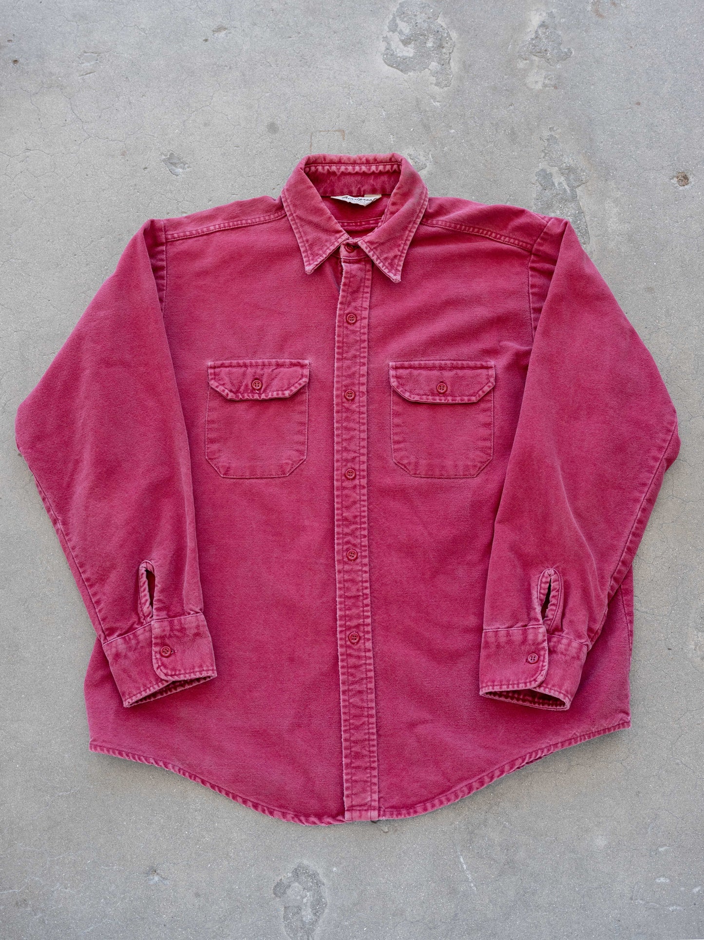 1980’s/1990’s Frostproof Faded Maroon Flannel All Cotton (Size Extra Large)