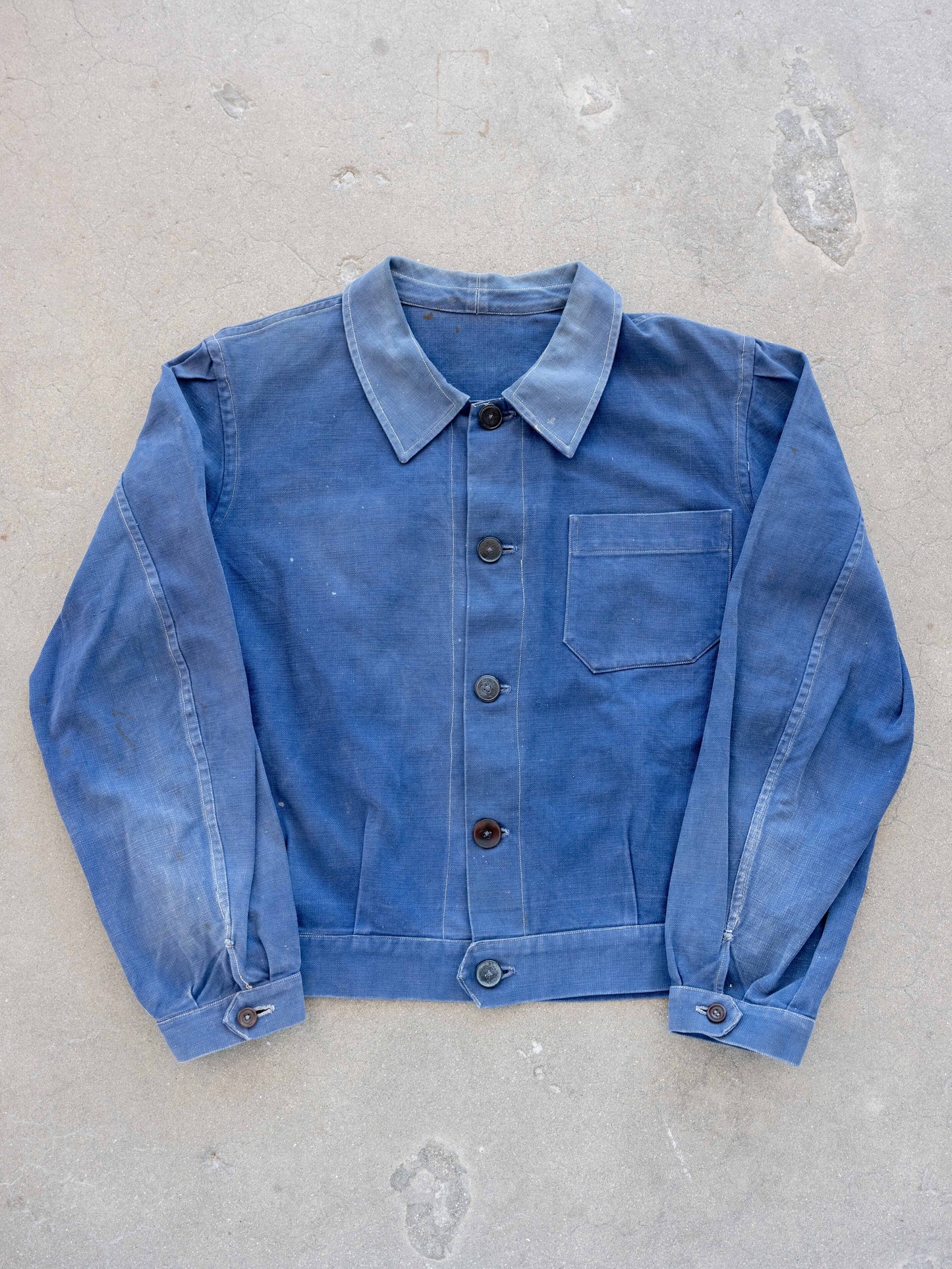 1950’s French Type One Style Jacket with Beautiful Fading Character (Size Large)