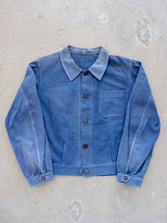 1950’s French Type One Style Jacket with Beautiful Fading Character (Size Large)