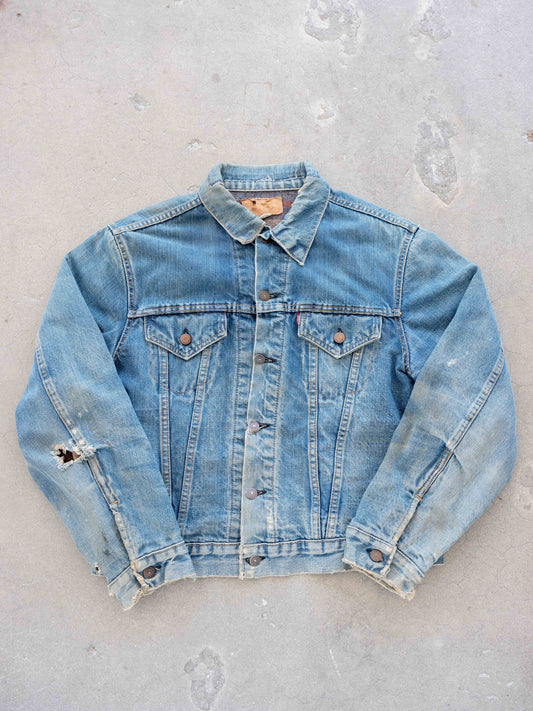 1960’s Levi’s Big E Blanket Lined Type 3 with Wear and Whiskering (Size Medium/Large)