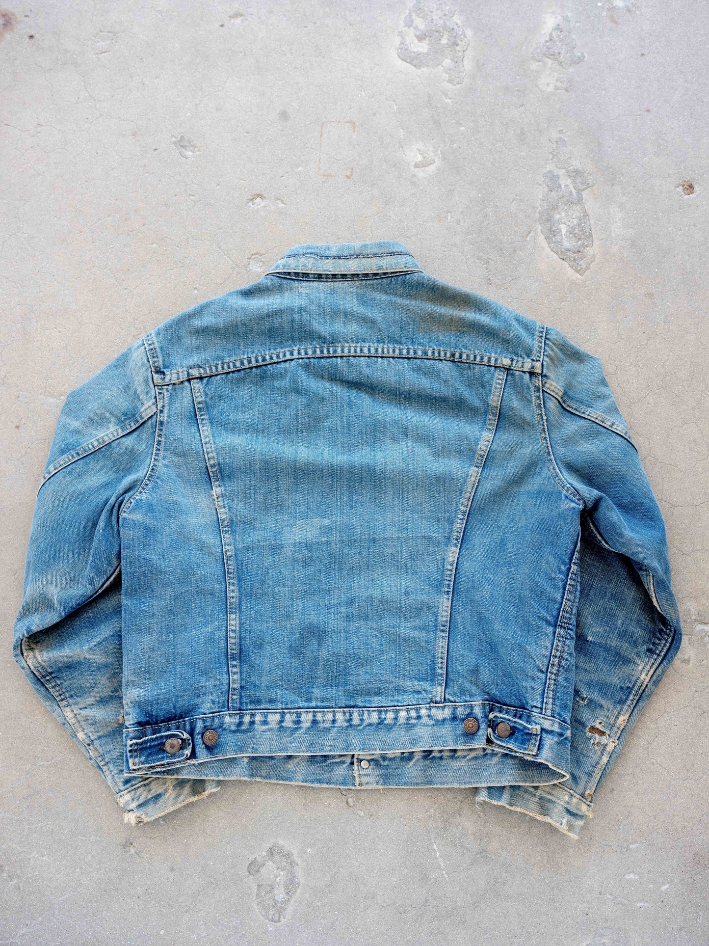 1960’s Levi’s Big E Blanket Lined Type 3 with Wear and Whiskering (Size Medium/Large)