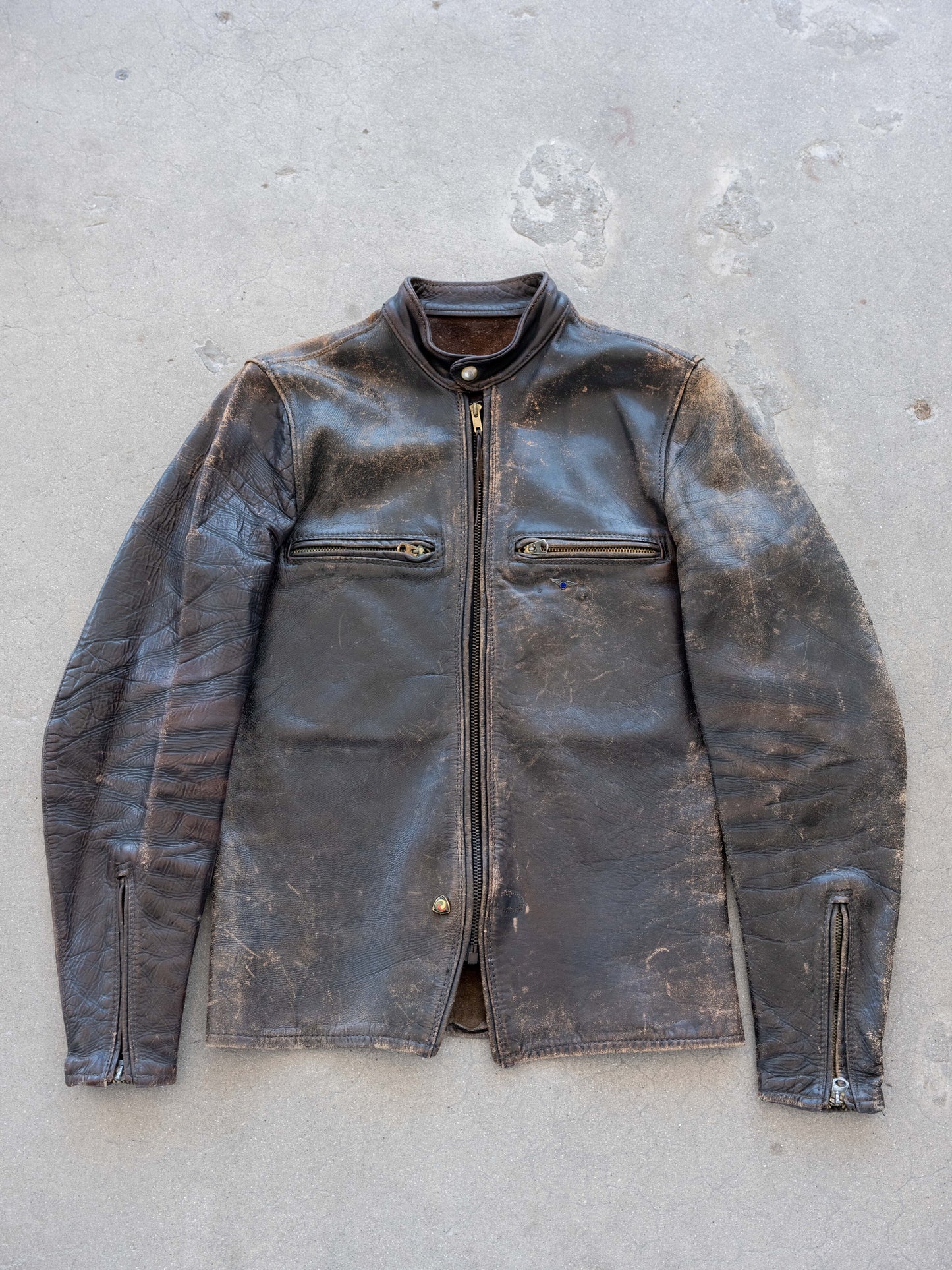 1950’s Buco Cafe Leather Jacket J-100 with Intense Patina (Size Small/Medium)