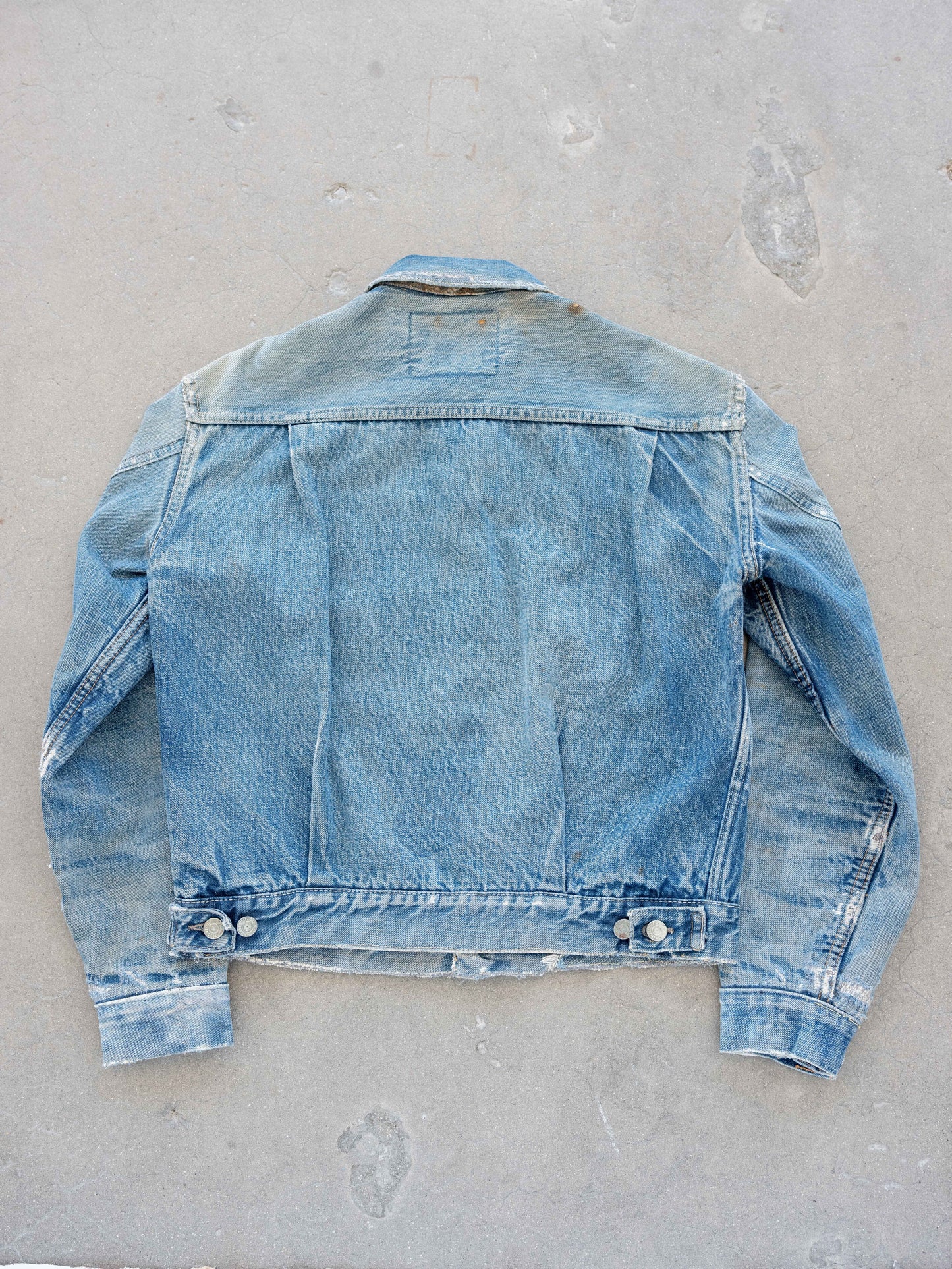 1950's Levi's 507XX Type Two Jacket with Wear and Fading (Size 40)