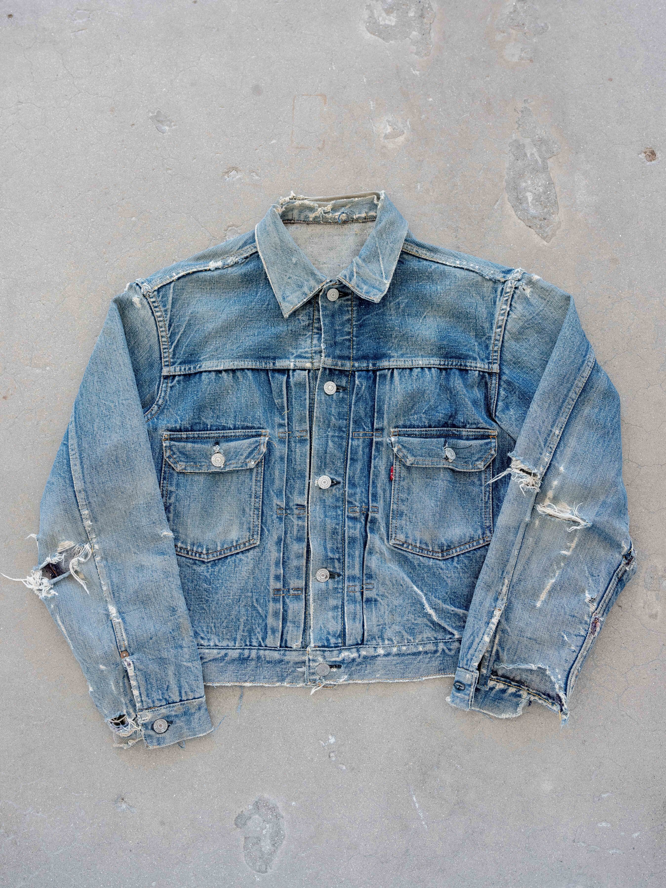1950's Levi's 507XX Type Two Jacket with Heavy Distressing (Size