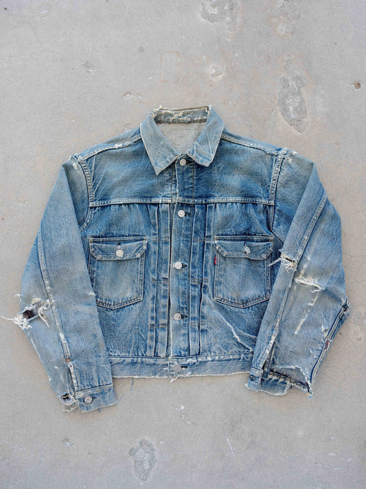 1950's Levi's 507XX Type Two Jacket with Heavy Distressing (Size 46)