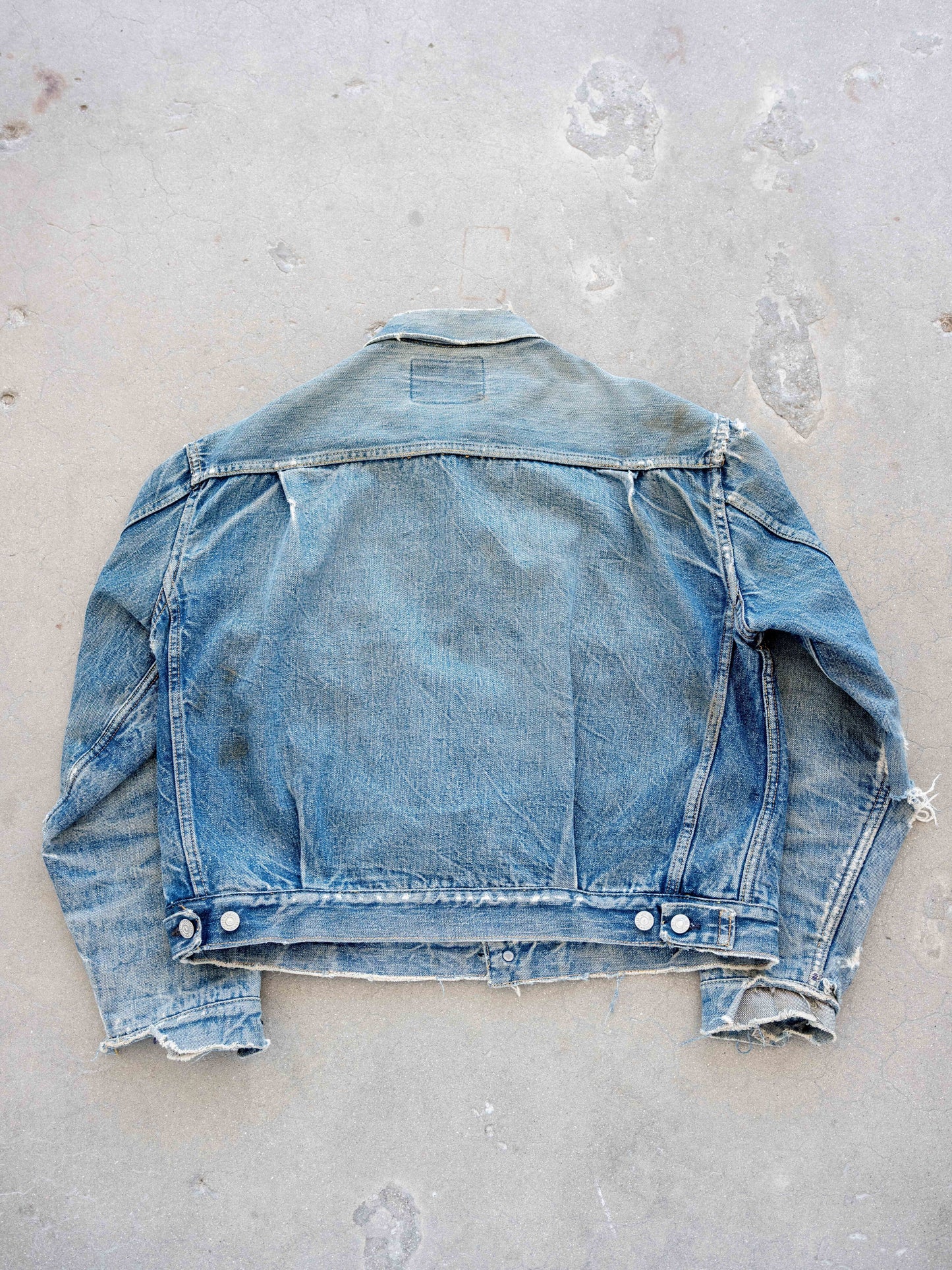 1950's Levi's 507XX Type Two Jacket with Heavy Distressing (Size 46)