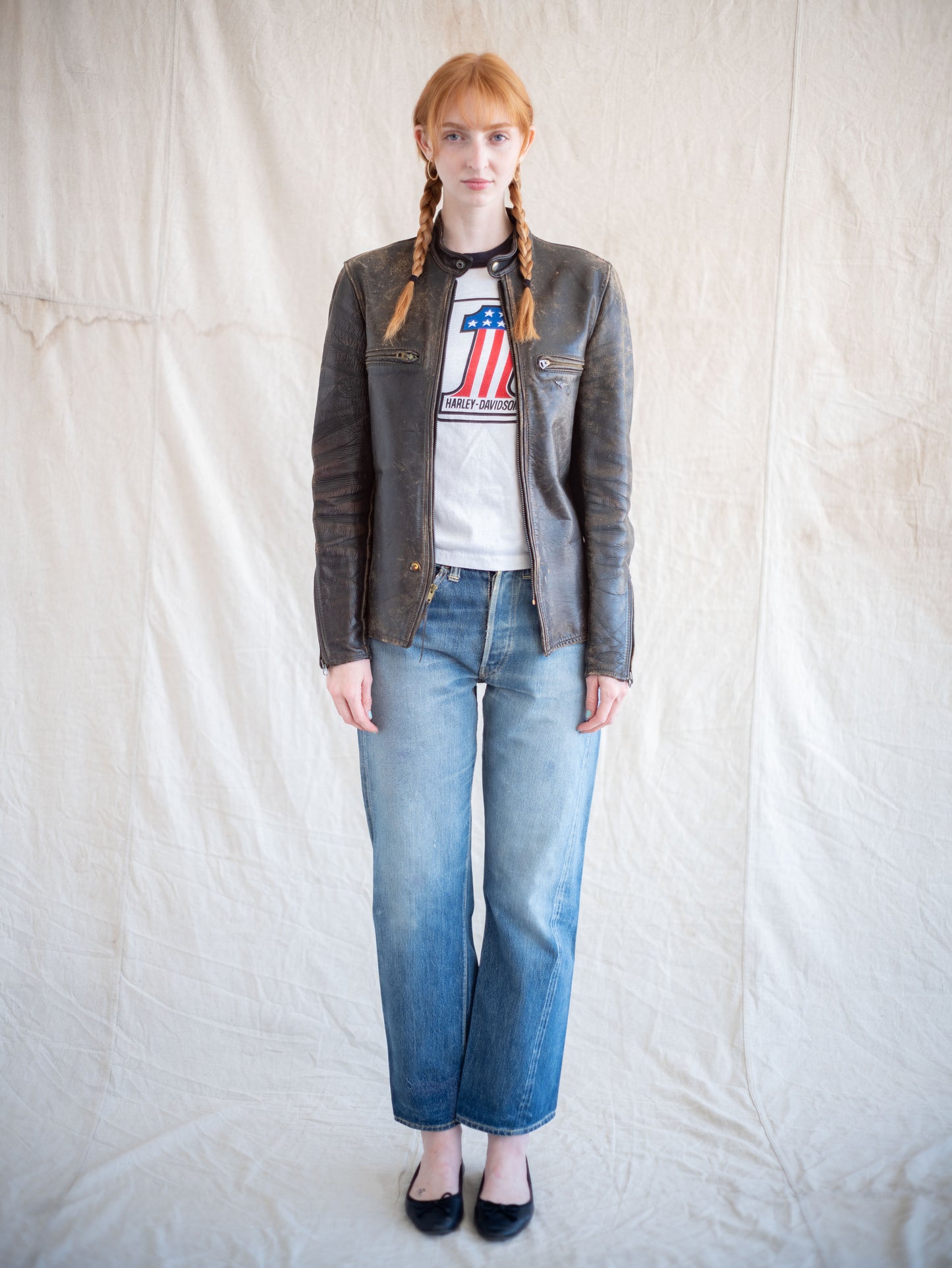 1950’s Buco Cafe Leather Jacket J-100 with Intense Patina (Size Small/Medium)