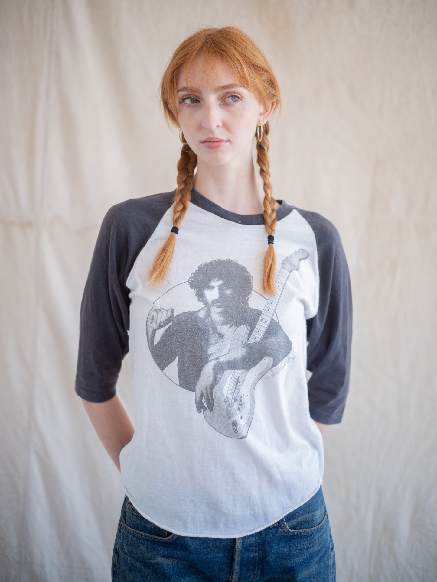 1970’s Frank Zappa Raglan Cut Baseball T-Shirt (Size Small)