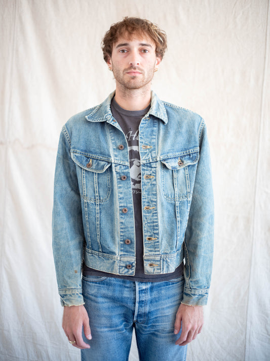 1960’s/1970’s Lee Rider Jacket with Replaced Buttons in a Crazy Wash (Size Medium)