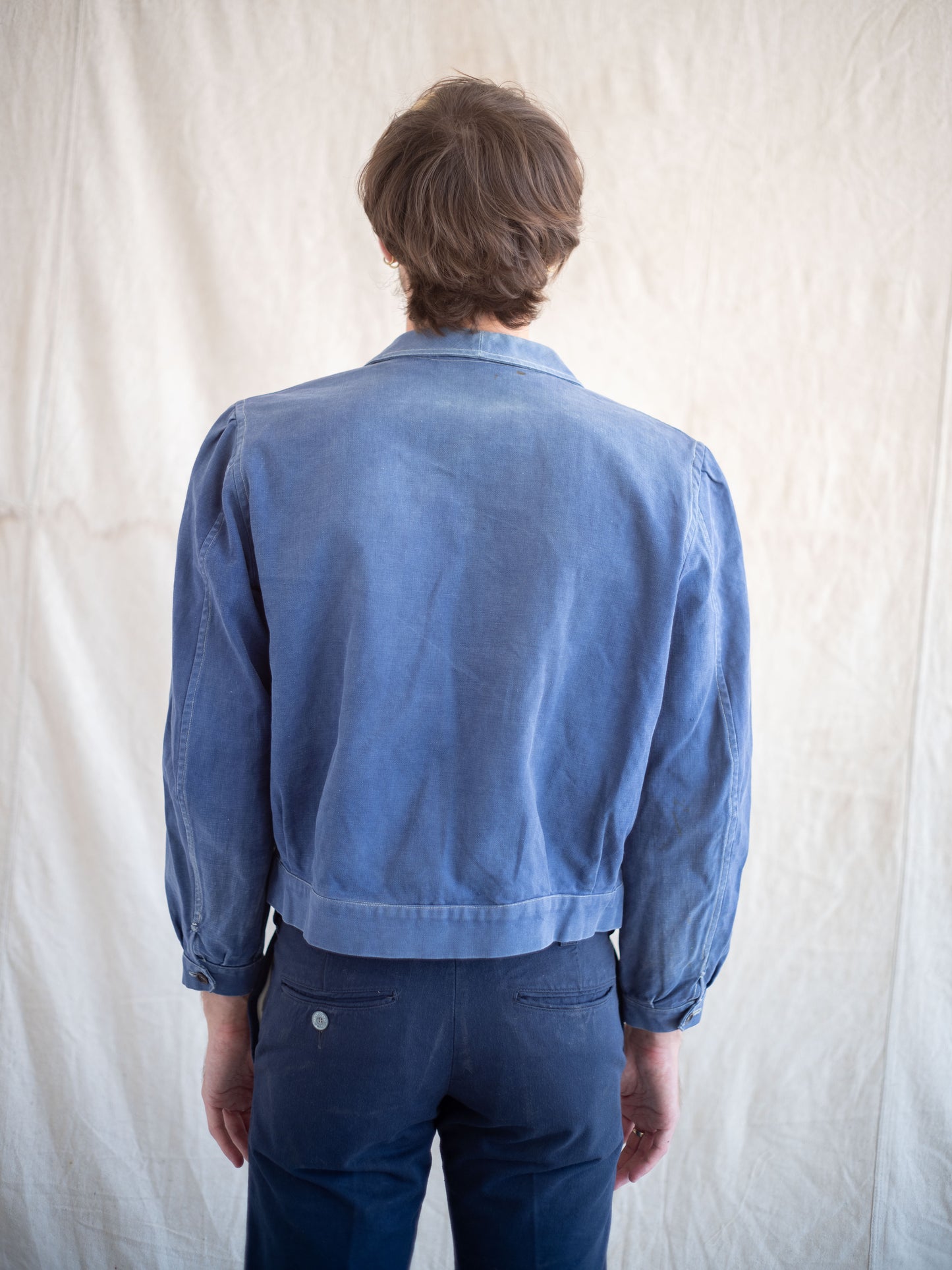 1950’s French Type One Style Jacket with Beautiful Fading Character (Size Large)