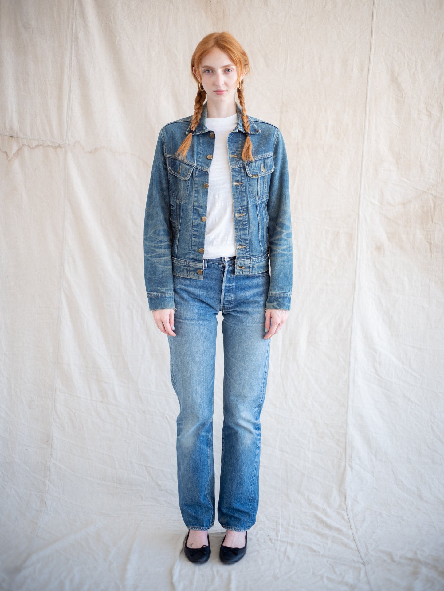 1970’s/1980’s Levi’s 501 Redlines with Whiskering in a Midwash 31W