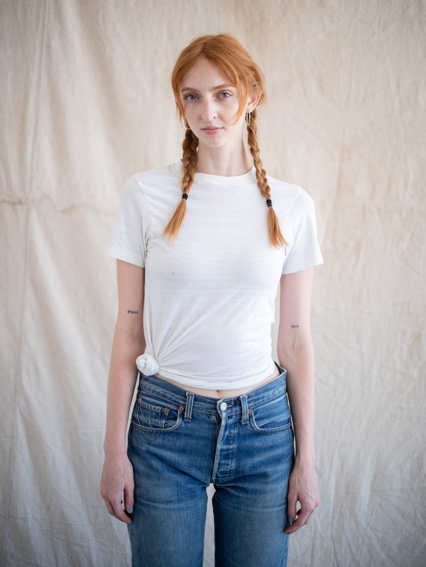 1970’s Sear’s Sheer White Blank (Size Small)