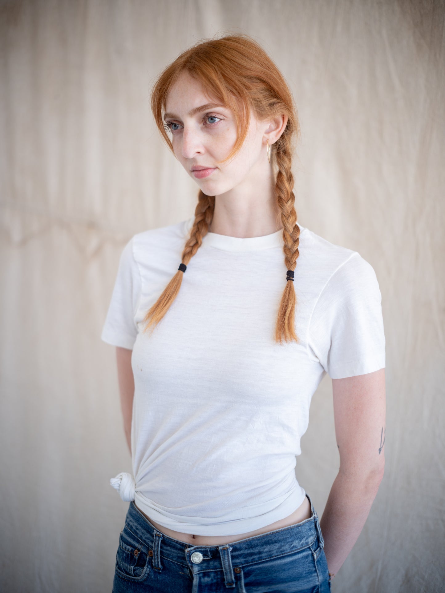 1970’s Sear’s Sheer White Blank (Size Small)