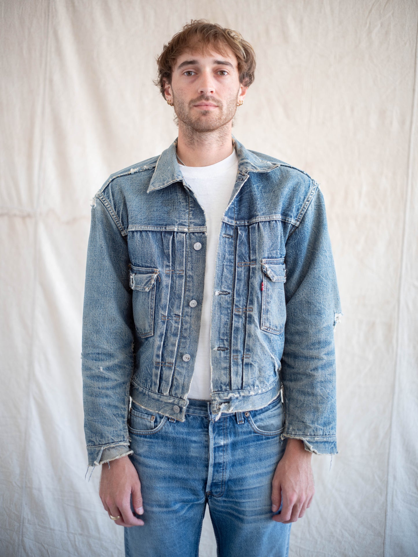 1950's Levi's 507XX Type Two Jacket with Heavy Distressing (Size 46)