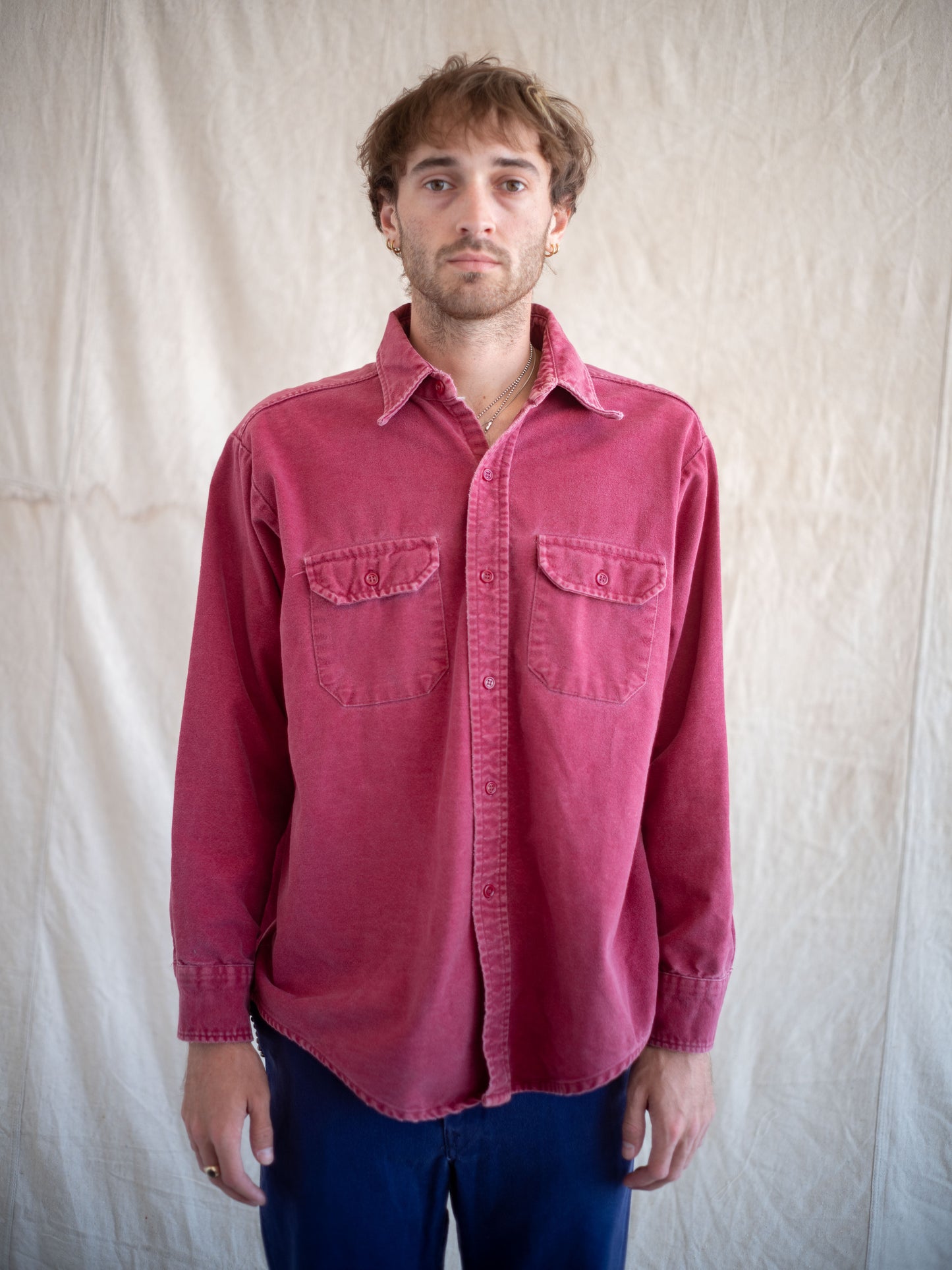 1980’s/1990’s Frostproof Faded Maroon Flannel All Cotton (Size Extra Large)