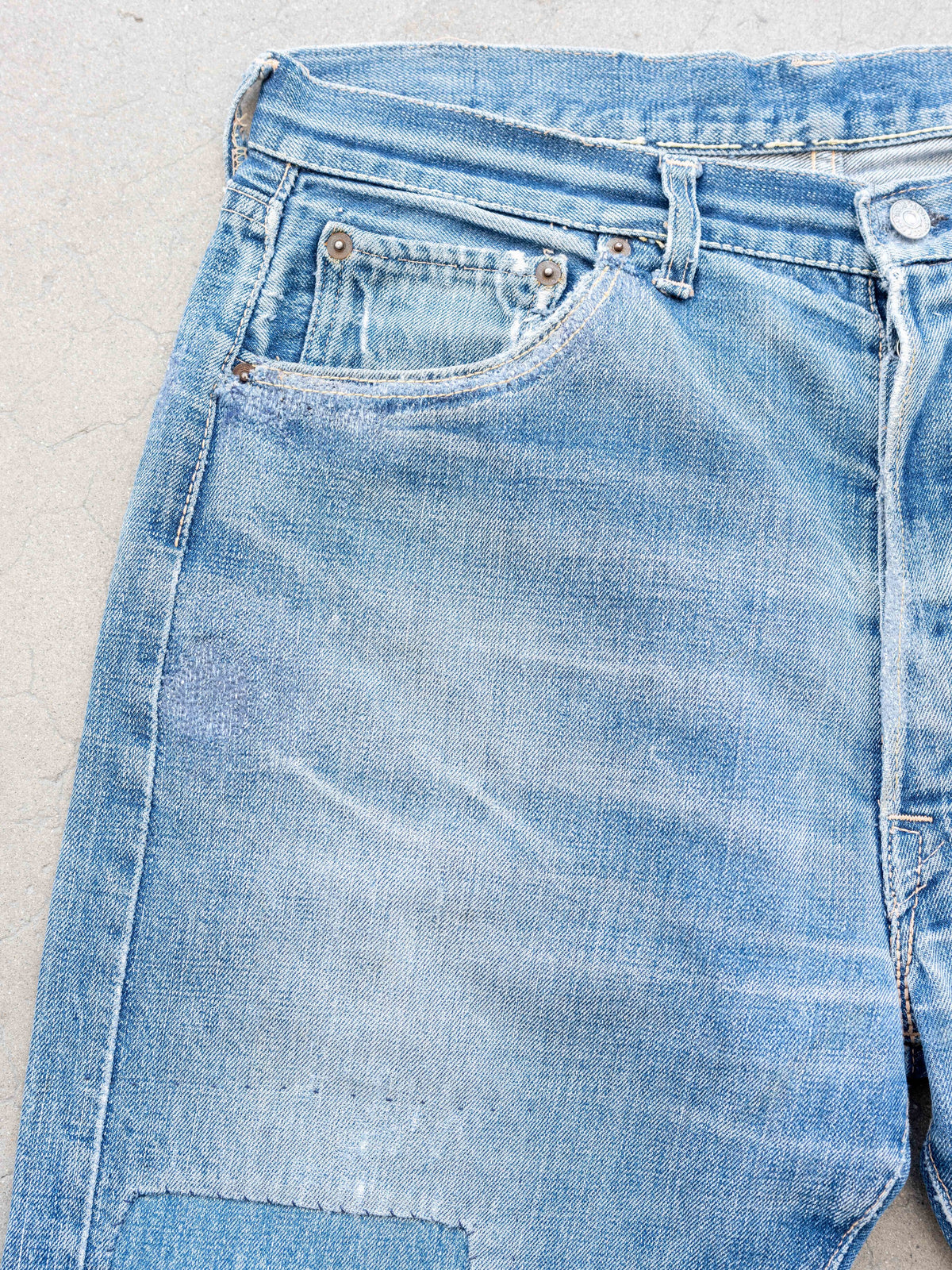 1960’s Levi’s 501 Big E’s with OG Farm Repairs 36W