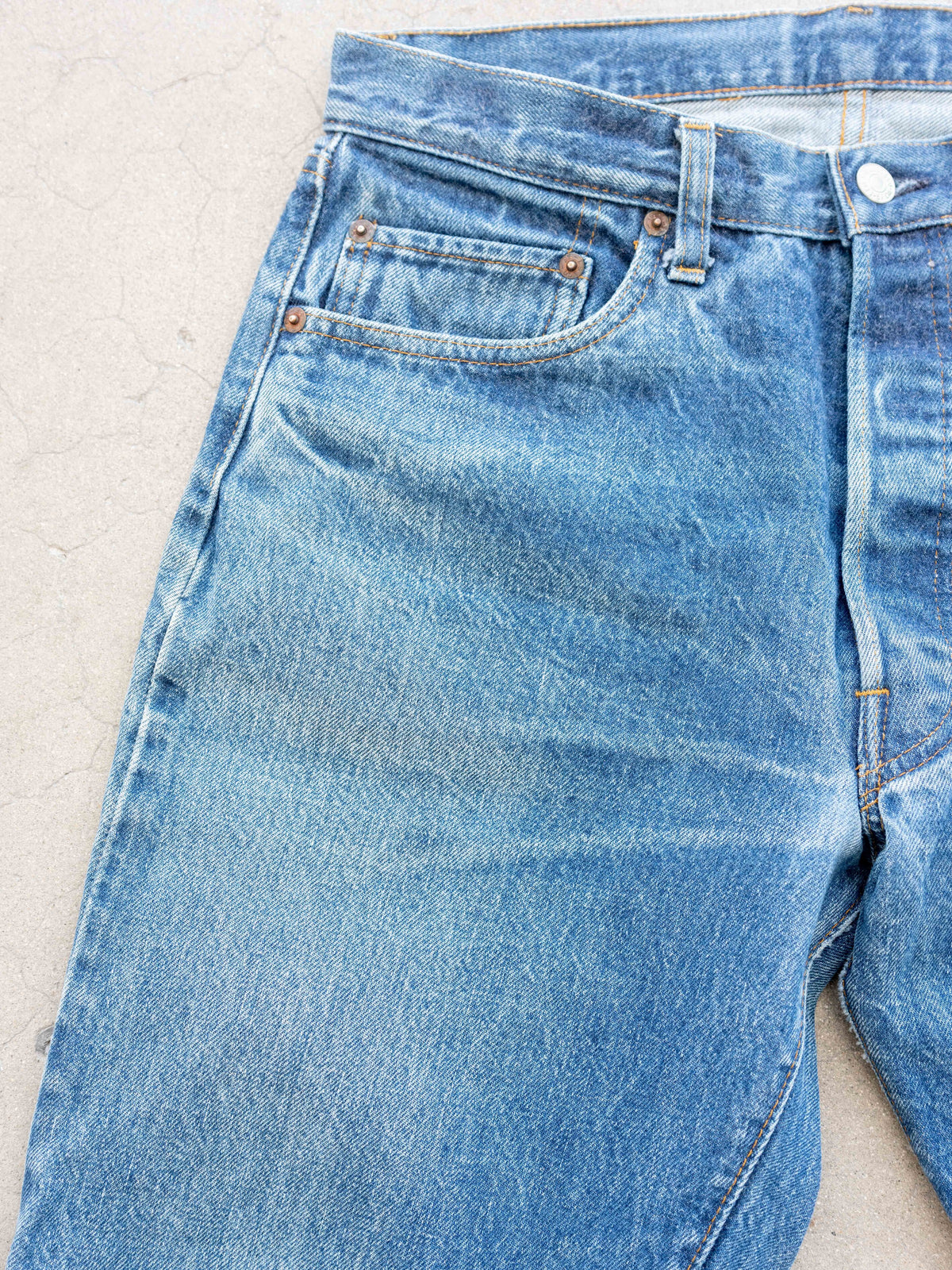 1970’s/1980’s Levi’s Redline 501s in a Dark Wash with Character 33W