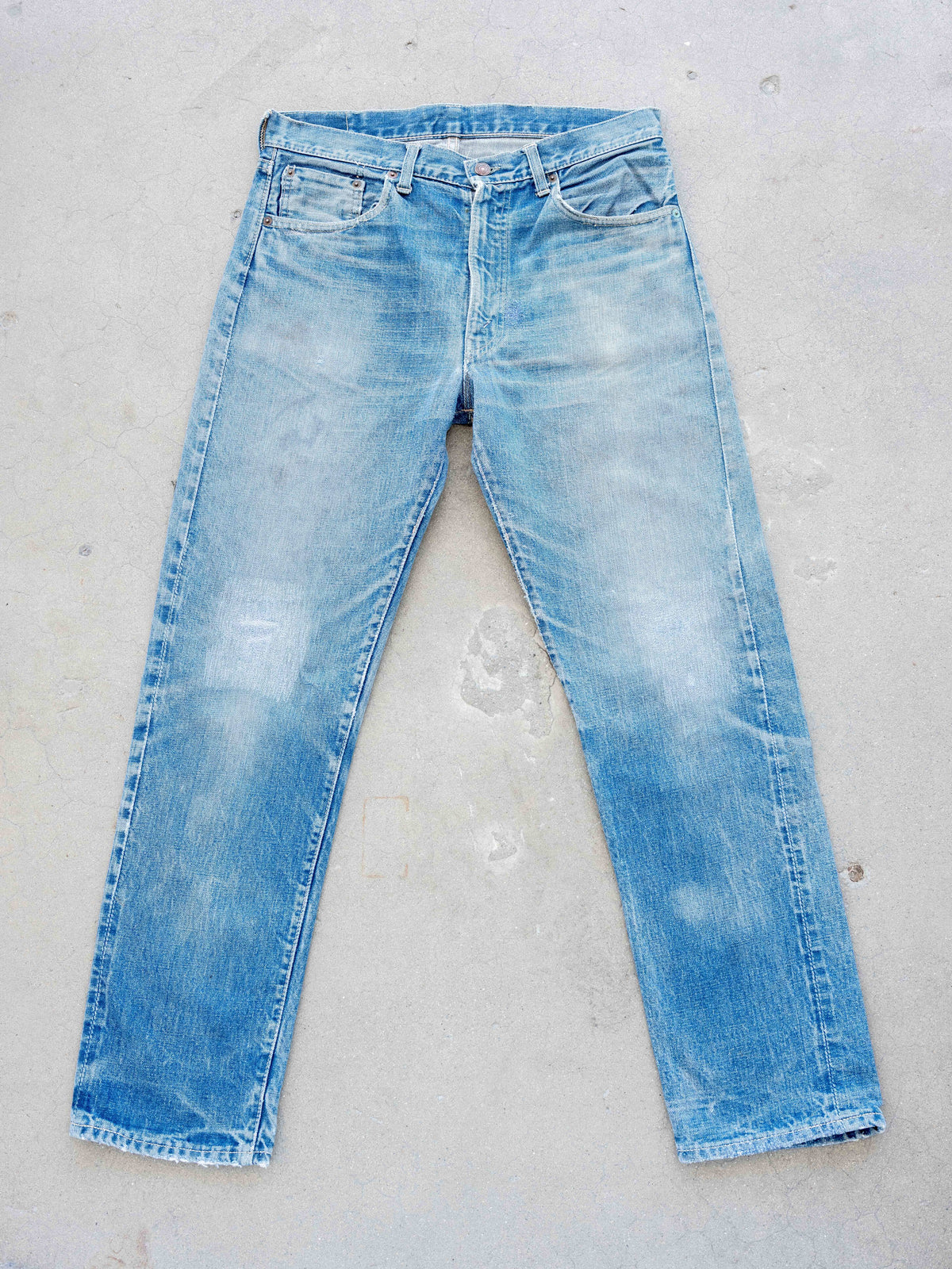 1960’s Levi’s Selvedge Big E 505s in a Light Midwash with Repairs 34W