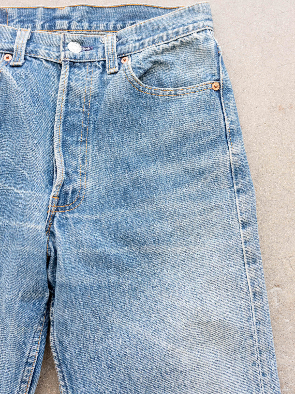 1980’s/1990’s Levi’s 501s with Whiskering and Fades 29W