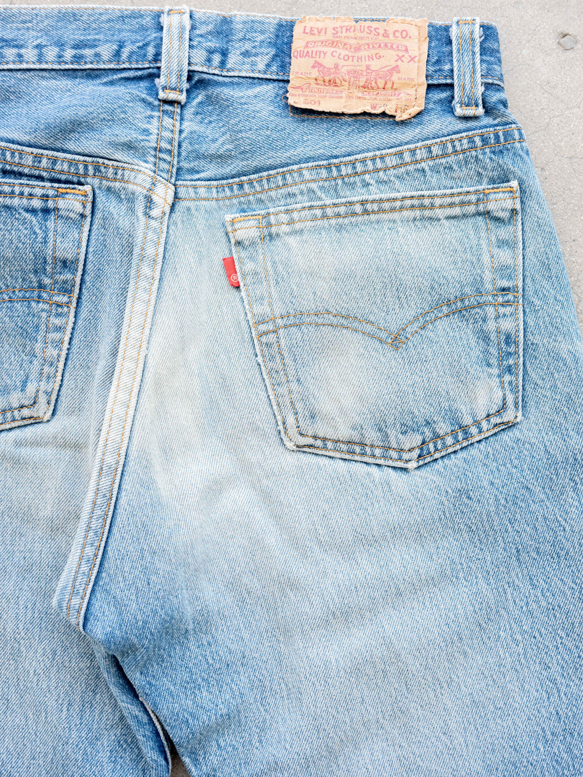 1980’s/1990’s Levi’s 501s with Whiskering and Fades 29W