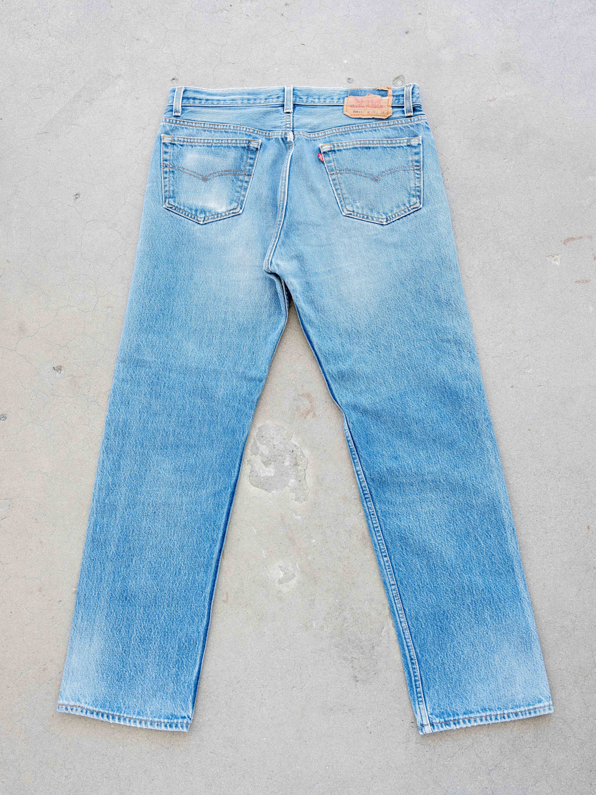 1990’s Levi’s 501s in a Midwash with Extreme Whiskering 35W