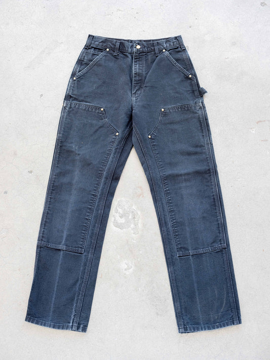 1990’s/2000’s Black Carhartt Double Knees in a Faded Wash 29W