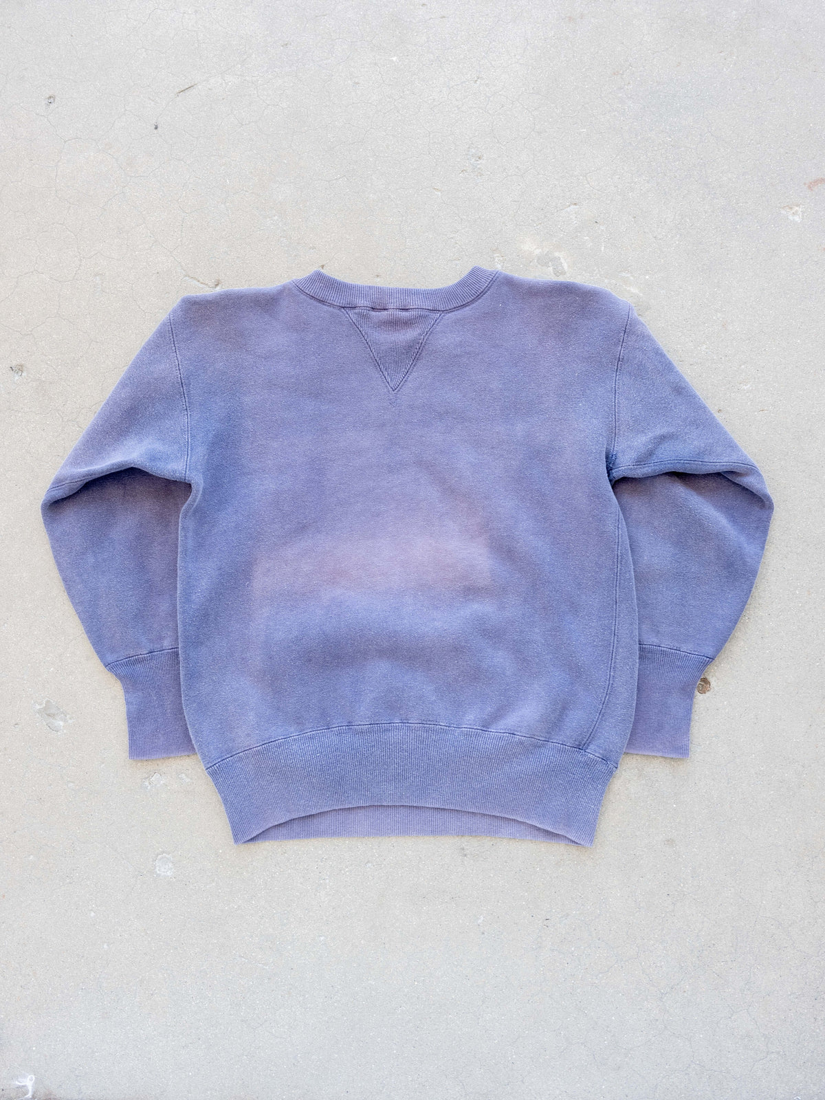 1940’s/1950’s Faded Blue Double V Sweatshirt (Size Small)