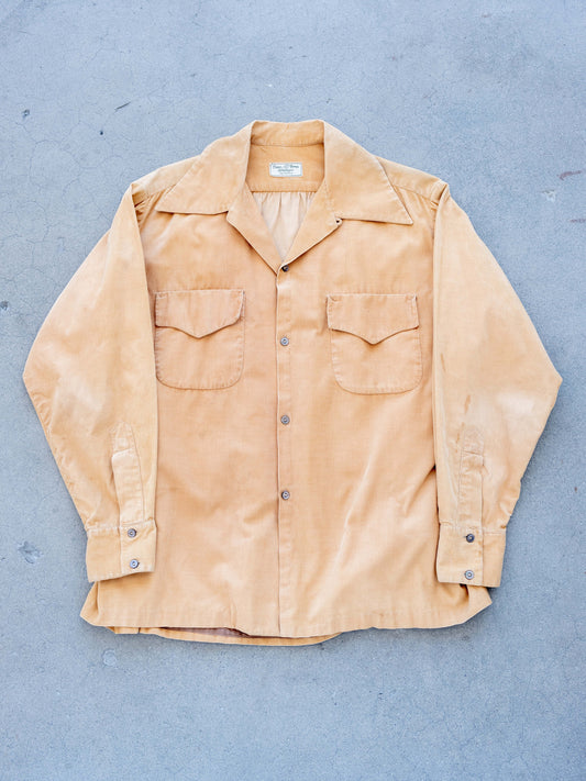 1950’s Tan Corduroy Sportswear Shirt with Beltback (Size Medium)